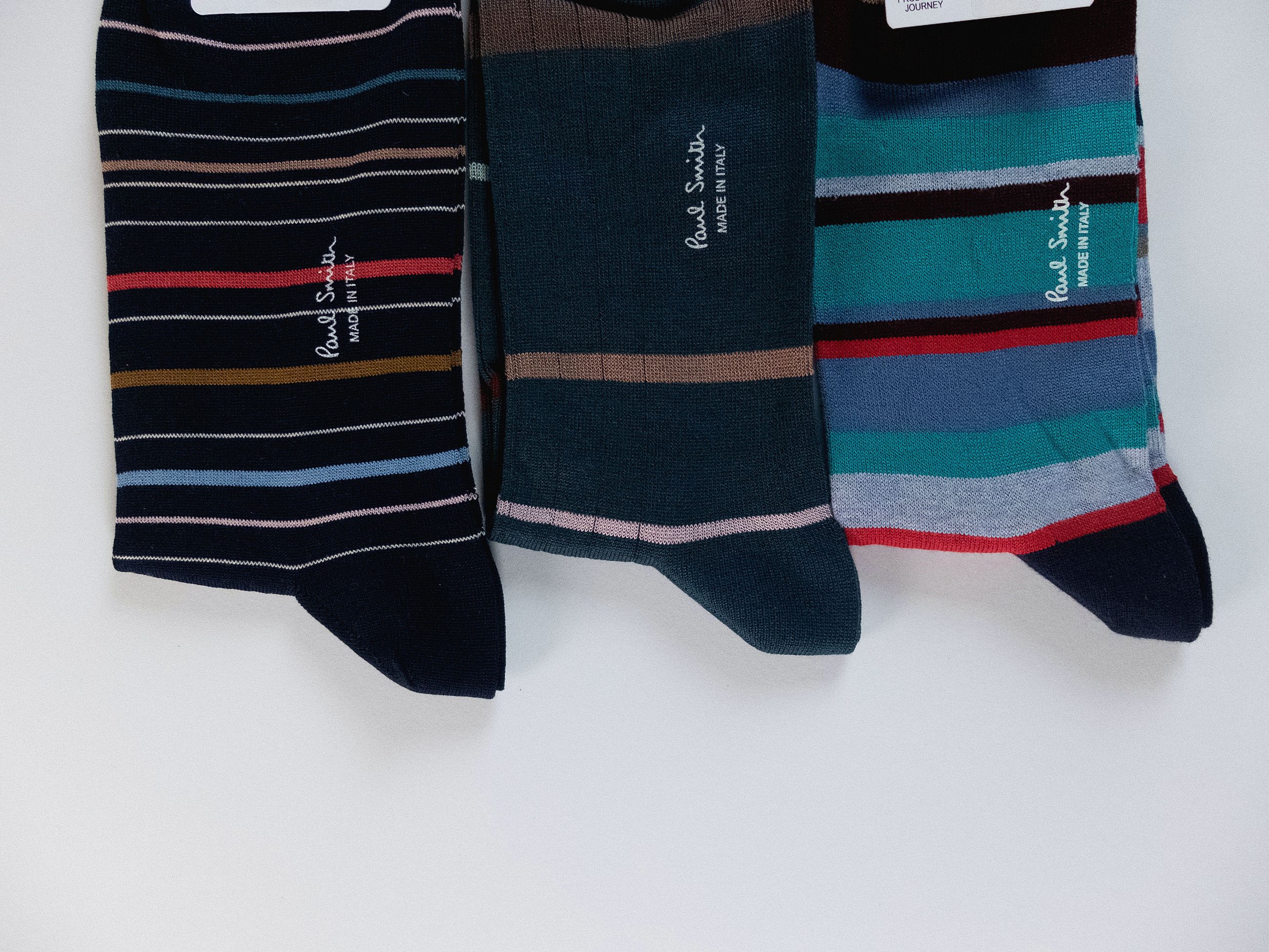 Paul Smith 3 pairs of Paul Smith colorful striped cotton blend socks q Size ONE SIZE - 3 Thumbnail