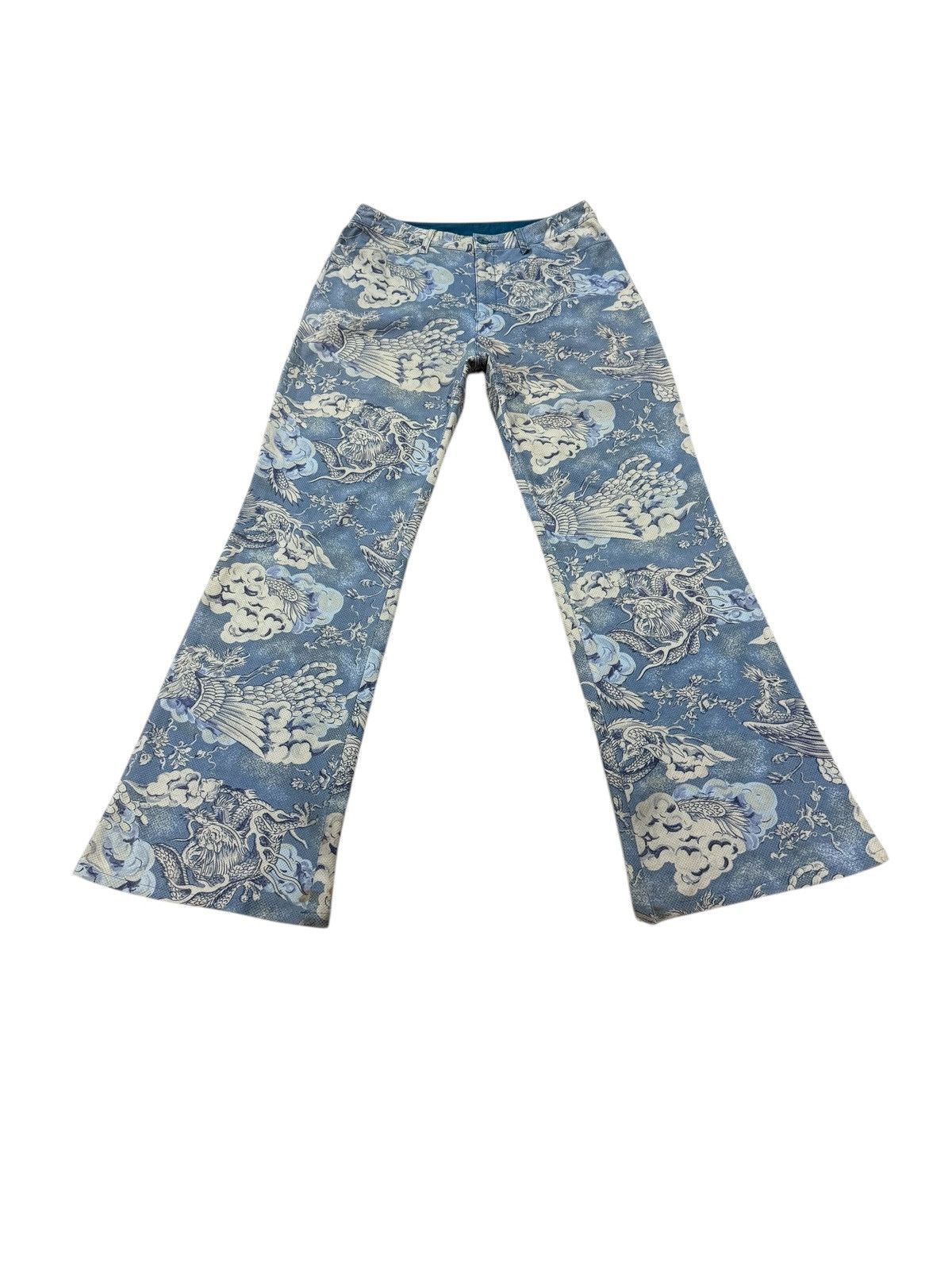 Japanese Brand BATSU CLUB PRINTED FLARE JEANS Size US 30 / EU 46 - 4 Thumbnail