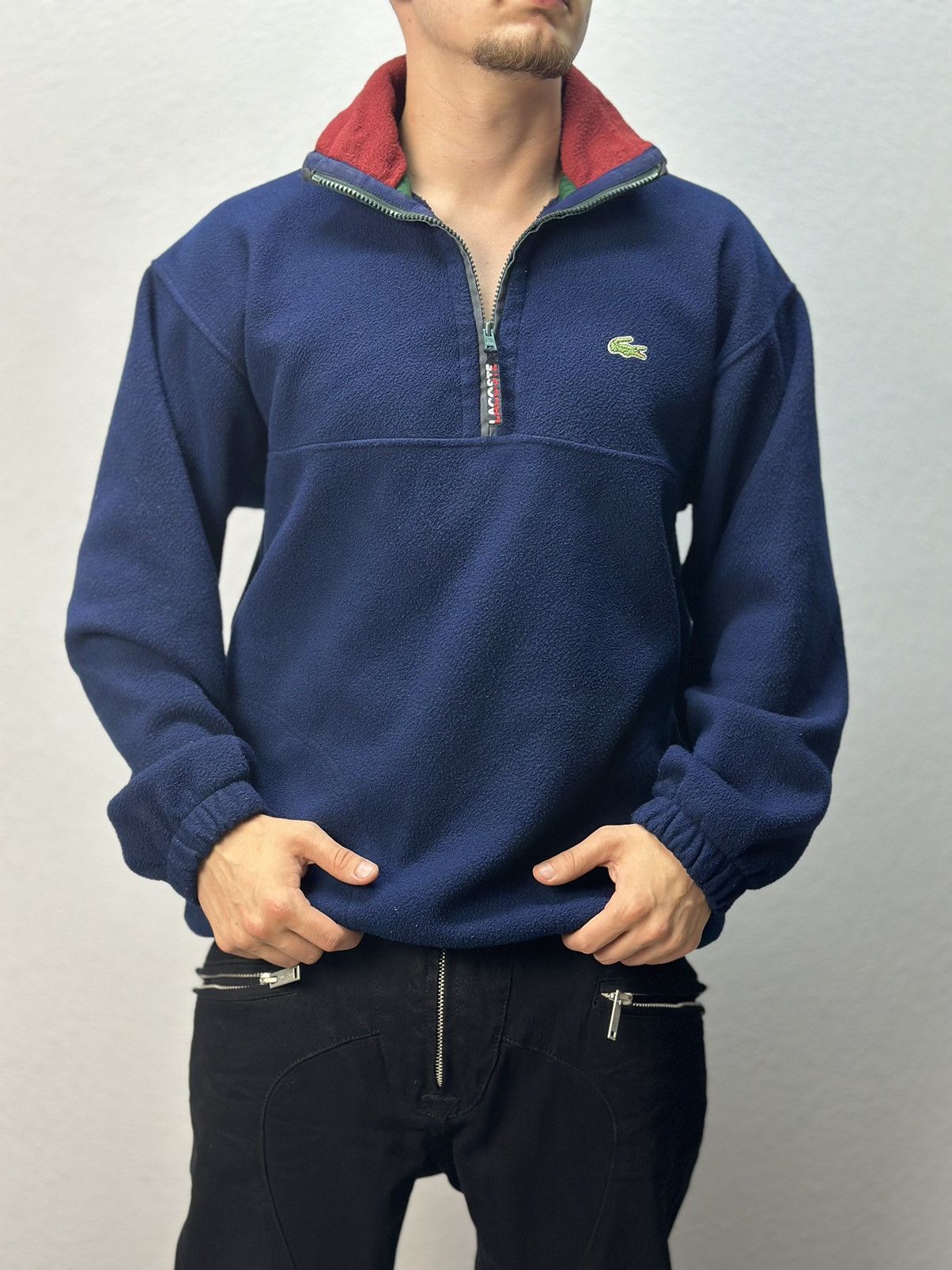 Lacoste Vintage Lacoste 1/3 zip fleece Sweater Y2K streetwear Ralph Size US M / EU 48-50 / 2 - 1 Thumbnail