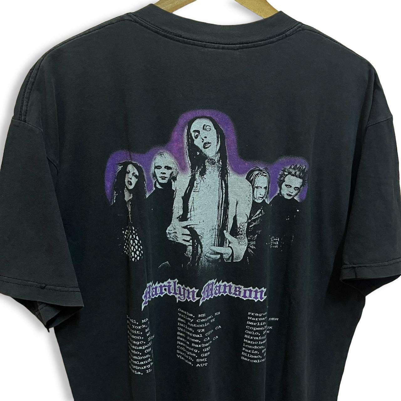 Band Tees × Marilyn Manson × Vintage Vintage Marilyn Manson Holy Wood World Tour T Shirt Size US L / EU 52-54 / 3 - 4 Thumbnail