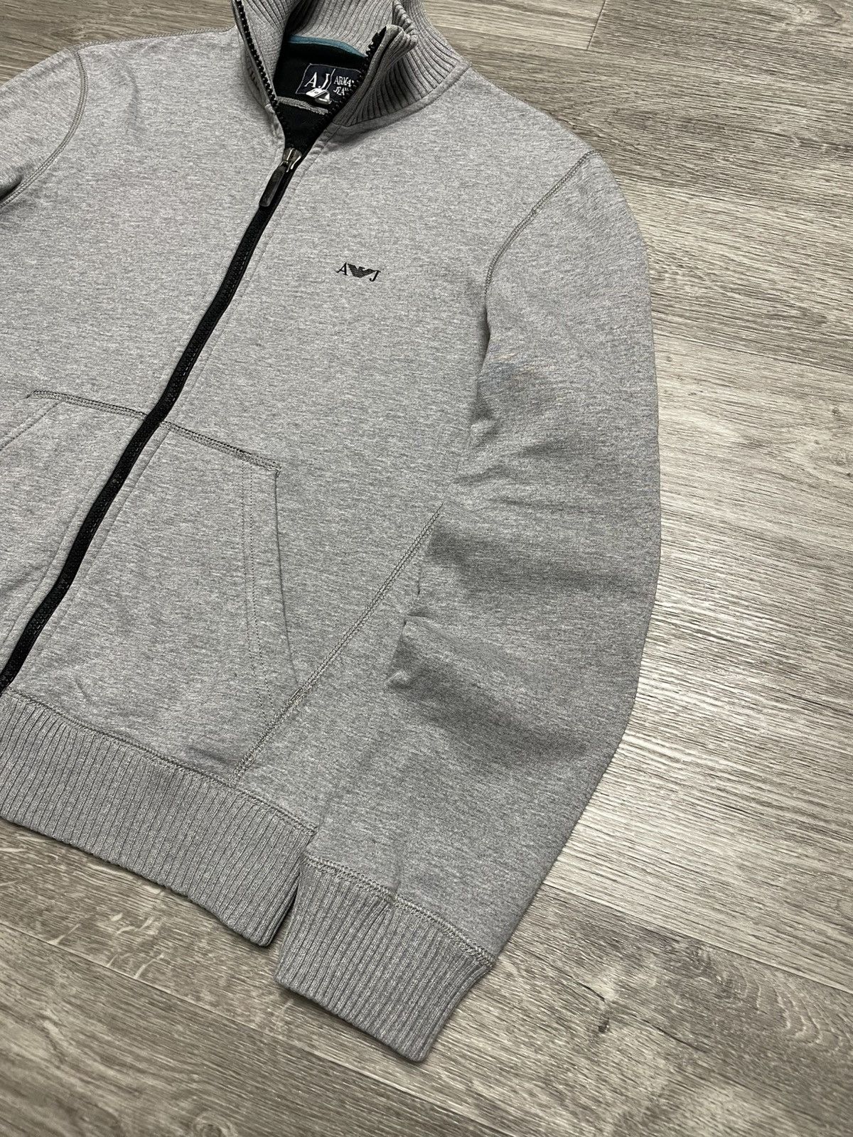 Armani ARMANI JEANS FULL ZIP UP SWEATSHIRT WITH AJ LOGO IN GREY Size US S / EU 44-46 / 1 - 7 Thumbnail