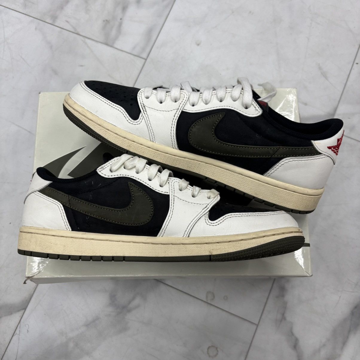 Nike × Travis Scott Nike X Travis Scott Jordan 1 Low “Olive” Size US 8.5 / EU 41-42 - 4 Thumbnail