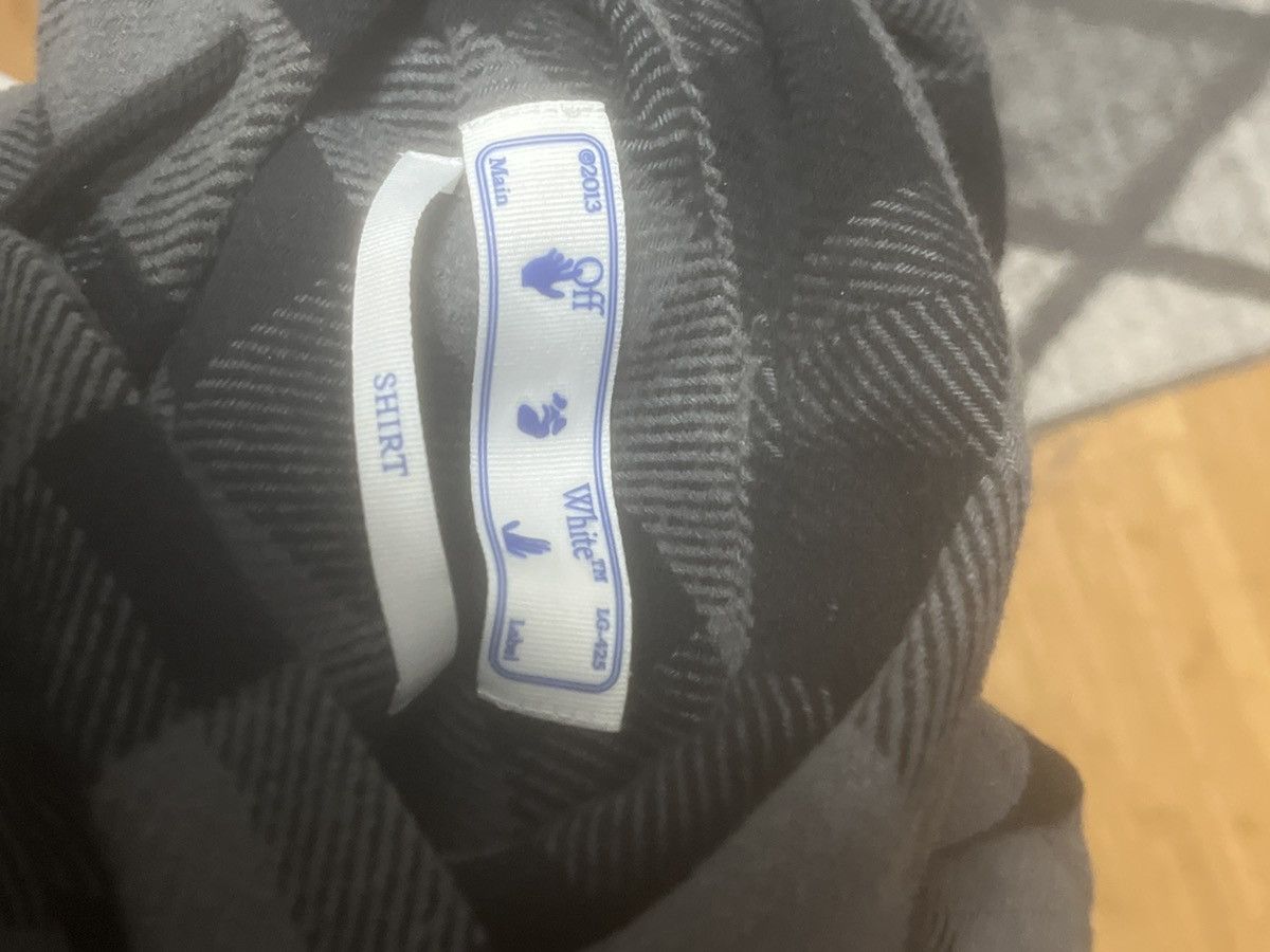 Other Gray Off white flannel hoodie Size US L / EU 52-54 / 3 - 3 Thumbnail