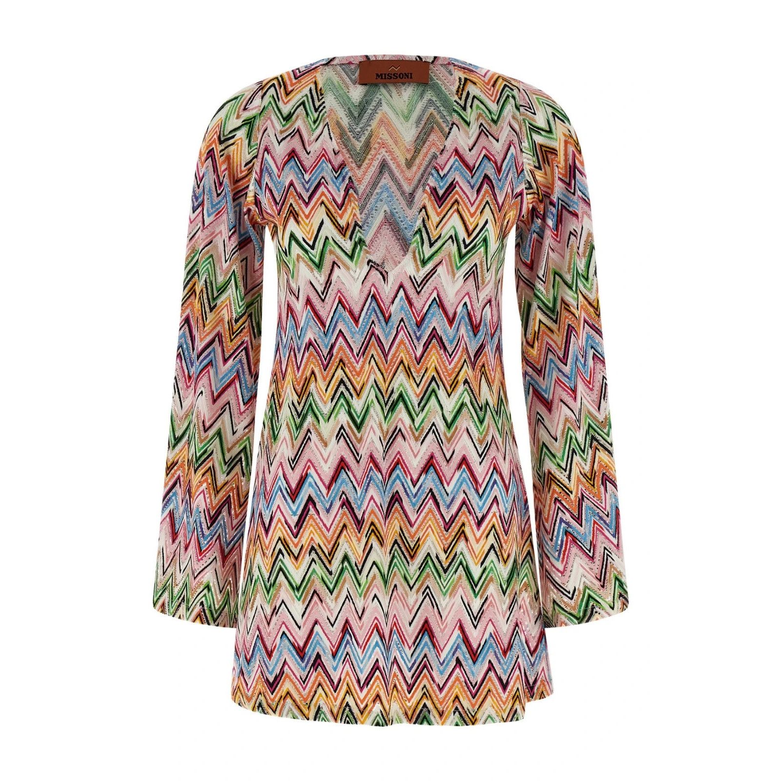 MISSONI Zig Zag Embroidery Multicolor Dress New & Authentic