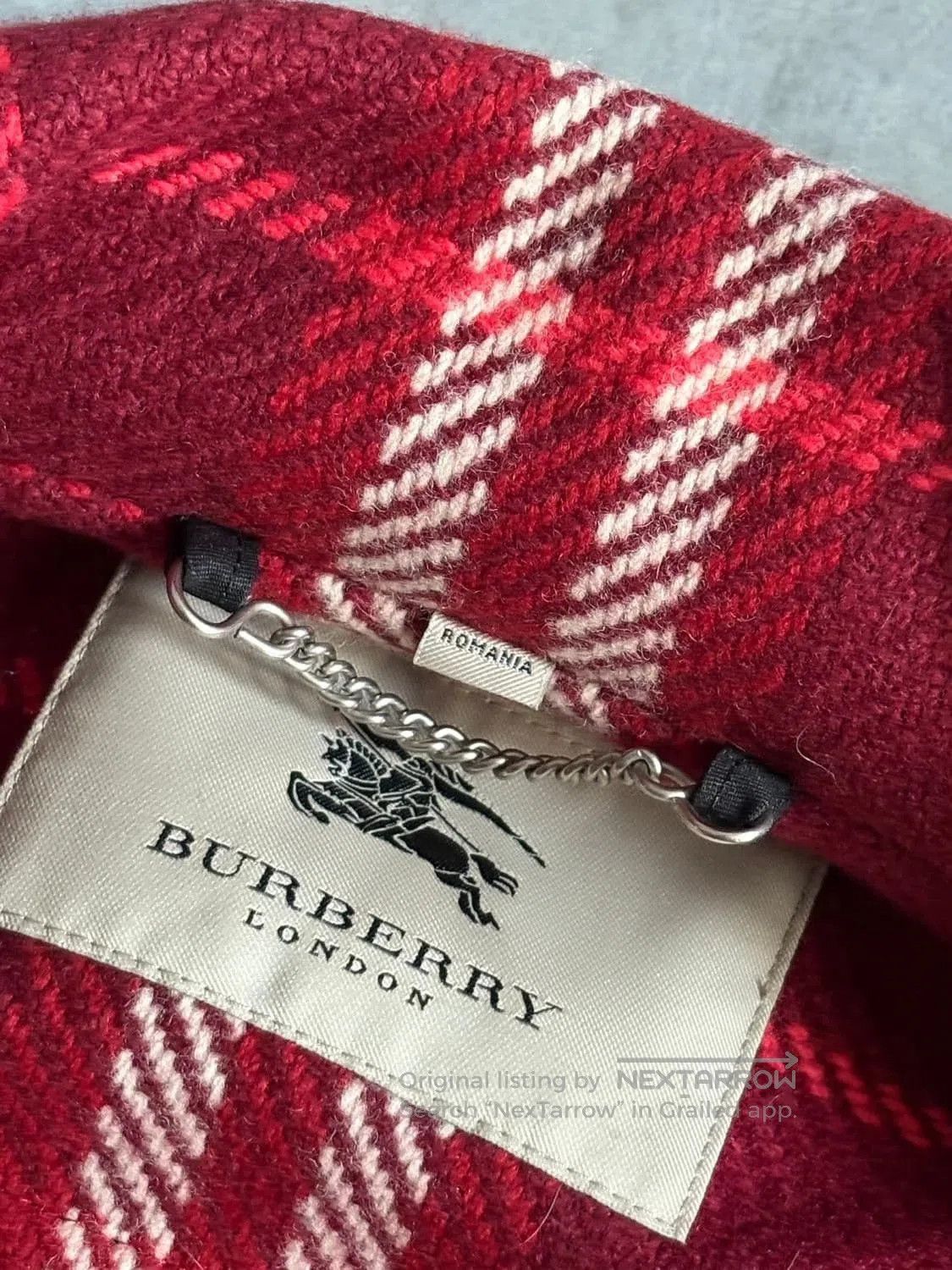 Burberry Burberry Vintage Bordeaux Check Wool Coat. Size M / US 6-8 / IT 42-44 - 5 Thumbnail