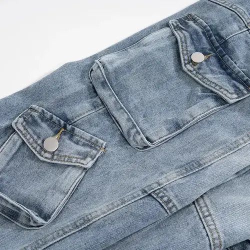 Japanese Brand Tactical Multi Pockets Baggy Jean Size US 29 - 4 Thumbnail