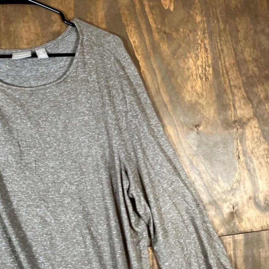 Vintage Chicos Womens Blouse Heathered Brown 3/4 Sleeve Front Knot Stretch XL Size XL / US 12-14 / IT 48-50 - 5 Thumbnail