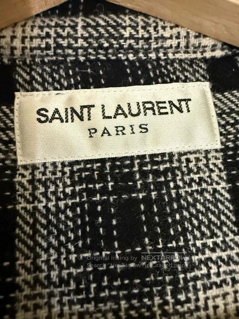 Other YSL SLP Black White Plaid Wool Shirt. Size US L / EU 52-54 / 3 - 2 Thumbnail