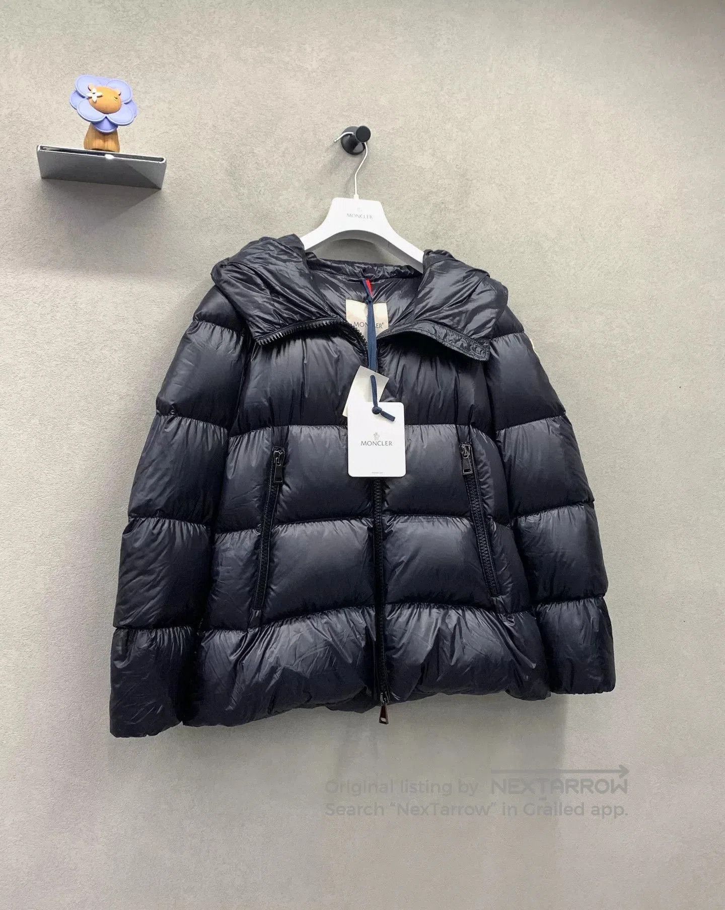 Moncler Moncler Shiny Black Hooded Down Jacket. Size US M / EU 48-50 / 2 - 3 Thumbnail
