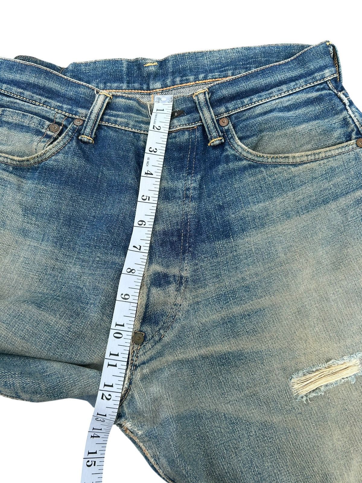 Evisu Thrashed Vintage Evisu Selvedge Baggy Denim Jeans Size US 31 - 23 Thumbnail