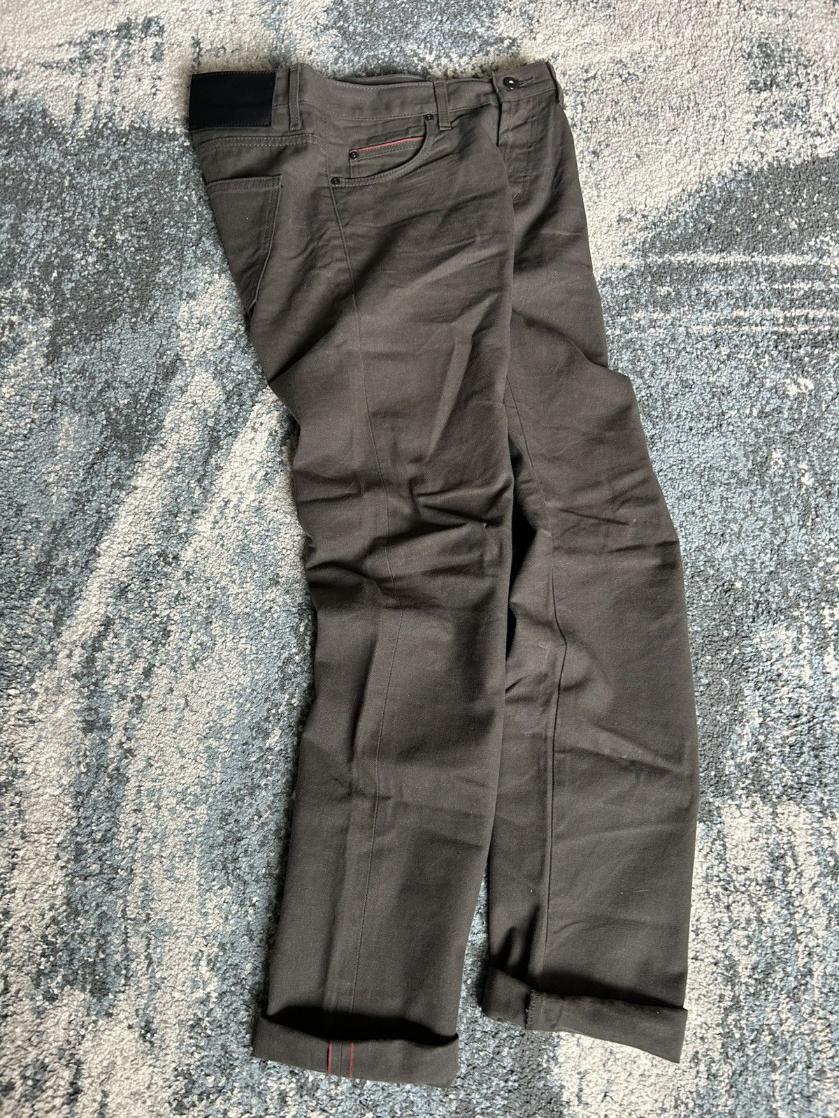 Naked & Famous AUTUMN 2020 Made in Canada BLACK STEEL DUCK CANVAS SELVEDGE Size US 33 - 1 Thumbnail