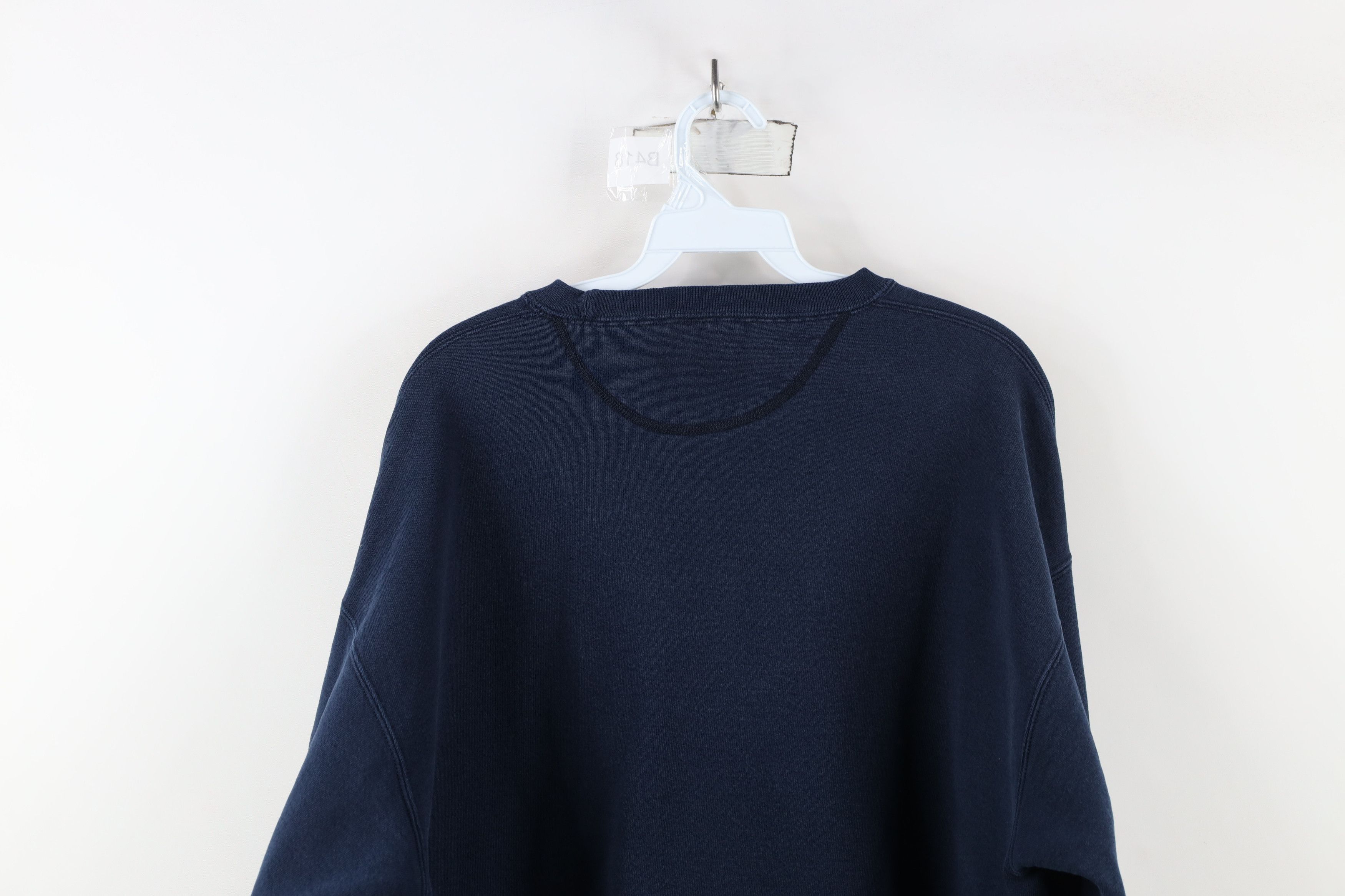 Vintage Vintage 90s Streetwear Crewneck Sweatshirt Navy Blue USA Size US XL / EU 56 / 4 - 12 Thumbnail