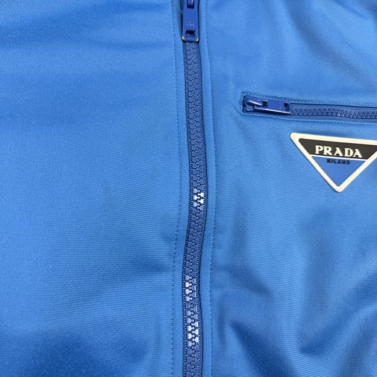 Prada Prada Milano Triangle Logo Zip Track ‘Blue/Black’ Jacket Size US M / EU 48-50 / 2 - 7 Thumbnail