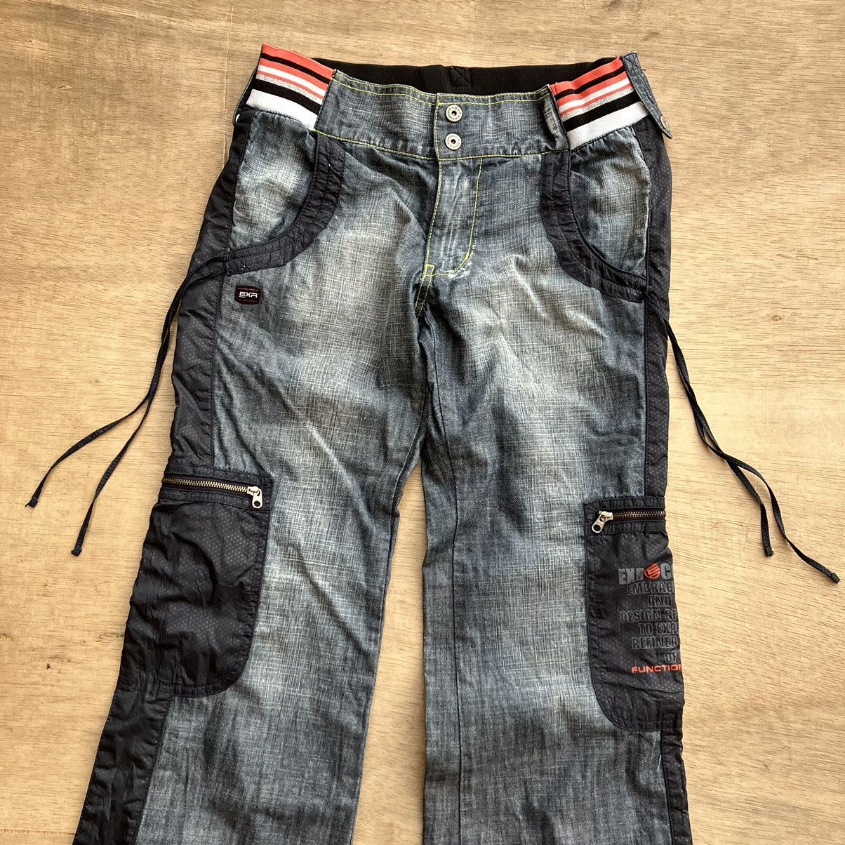 Faded Glory × Japanese Brand × Seditionaries EXR FLARED CARGO GOA STYLE Size US 28 / EU 44 - 2 Thumbnail