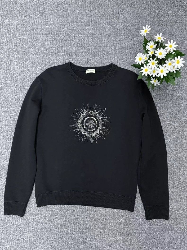 Yves Saint Laurent Saint Laurent Rhinestone Sun Sweatshirt 2502-Nextarrow Size US S / EU 44-46 / 1 - 1 Thumbnail