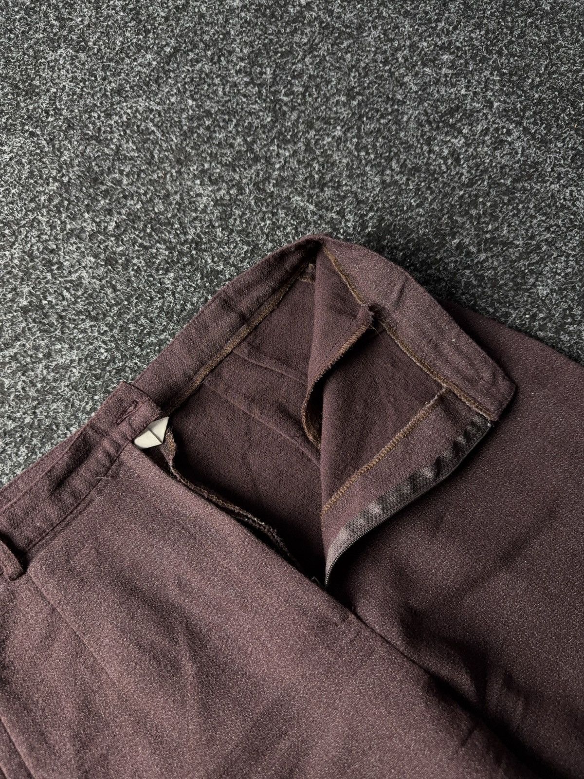 Designer Japanese Minimalist Wool Trousers Issey Miyake Style Size 27" / US 4 / IT 40 - 5 Thumbnail