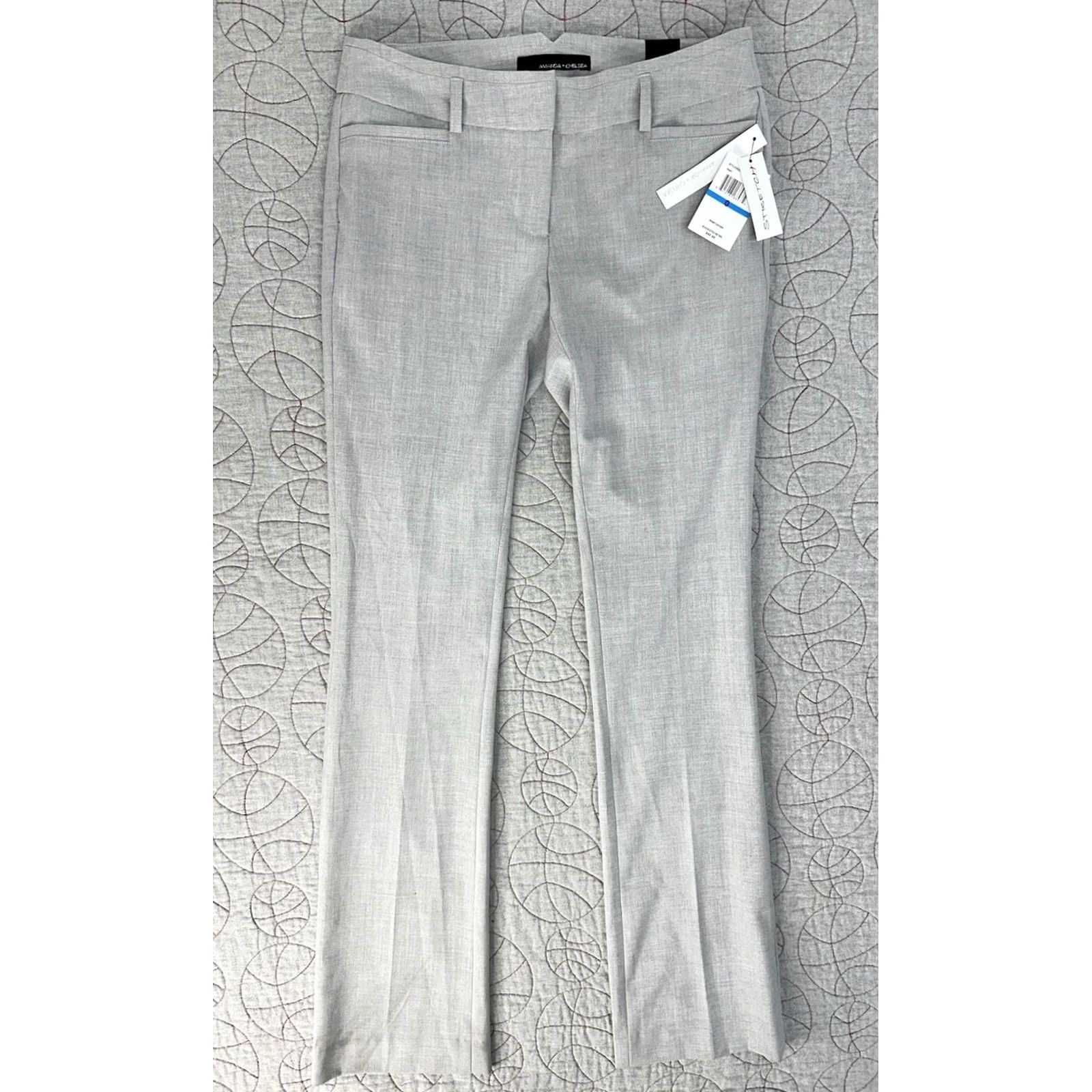 Vintage Amanda + Chelsea Slim Fit Gray Ankle Dress Pant Trousers Women’s 0 Slimming Slim Gray 0 Women Size 25" / US 0 / IT 36 - 2 Thumbnail