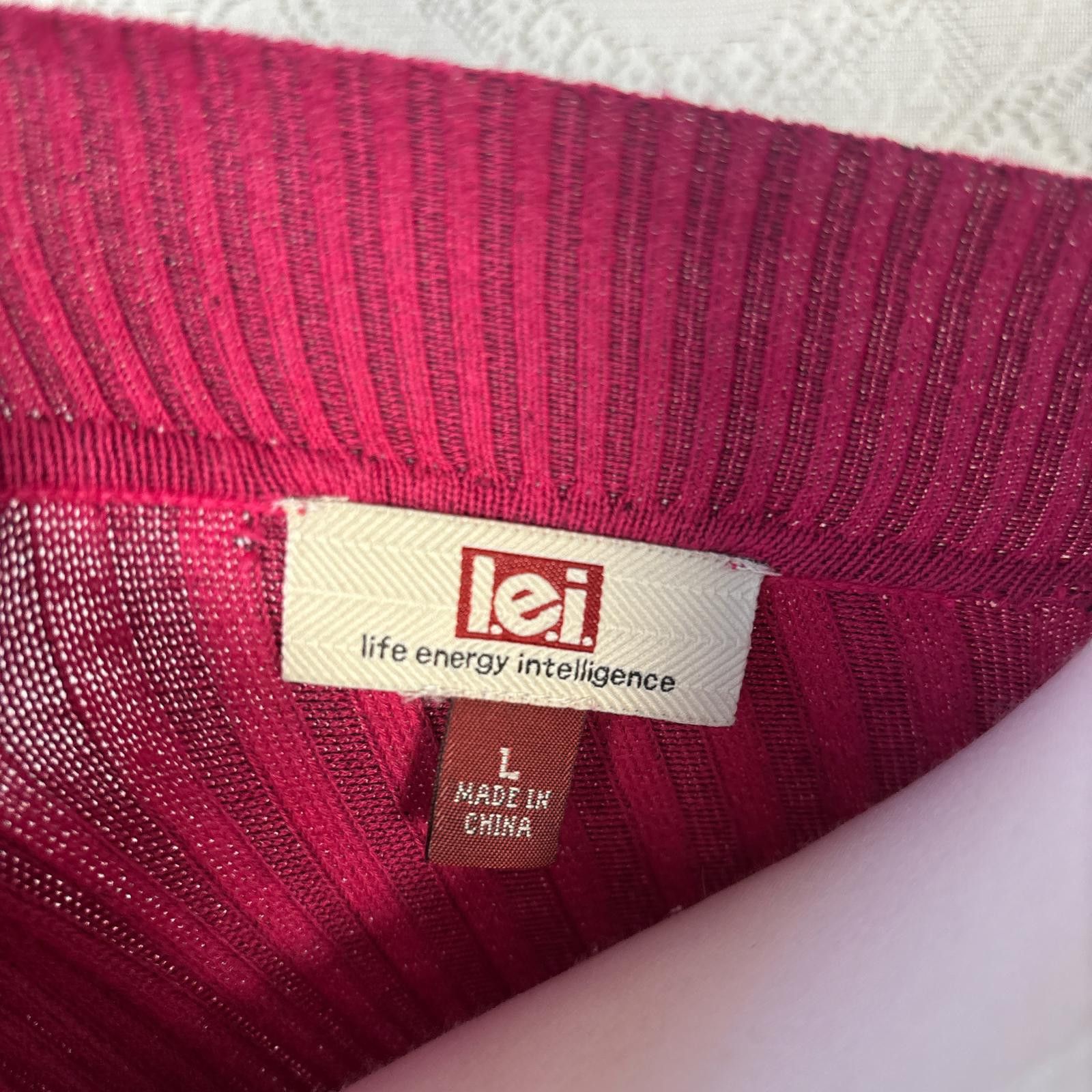L.E.I. y2k fitted pink lei layering sweater Size L / US 10 / IT 46 - 5 Thumbnail
