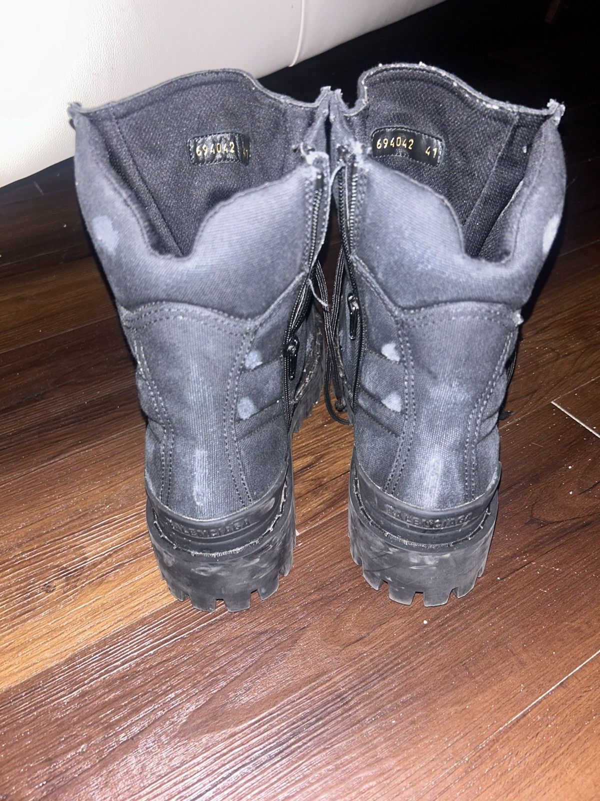 Balenciaga Balenciaga Strike Boots (Distressed Canvas) Size US 9 / EU 42 - 6 Thumbnail