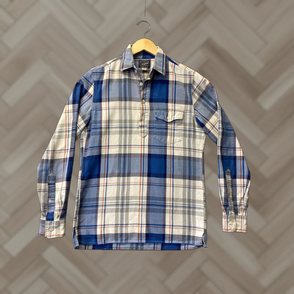 J.Crew J.CREW Mens XS Flannel 1/4 Button Up Shirt Long Sleeve Plaid Multicolor Button-Down Winter Fall Spring Casual Workwear Mens Size US XS / EU 42 / 0 - 1 Thumbnail