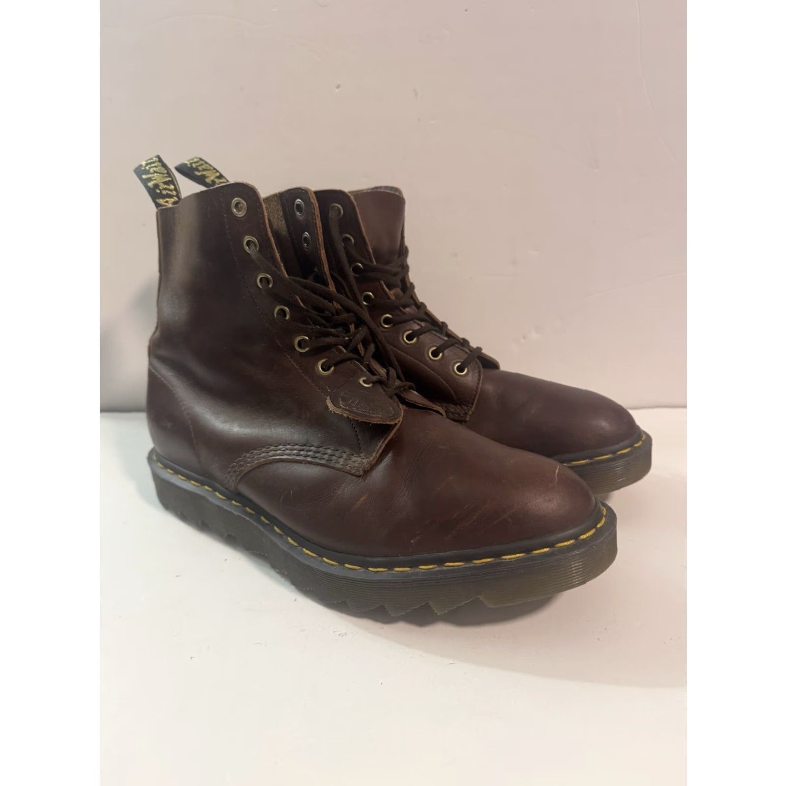 Dr. Martens VINTAGE Dr. Martens 1460 Made England Horween Leather Boots Brown Discontinued Size 13 Mens Leather Boots Size US 13 / EU 46 - 2 Thumbnail