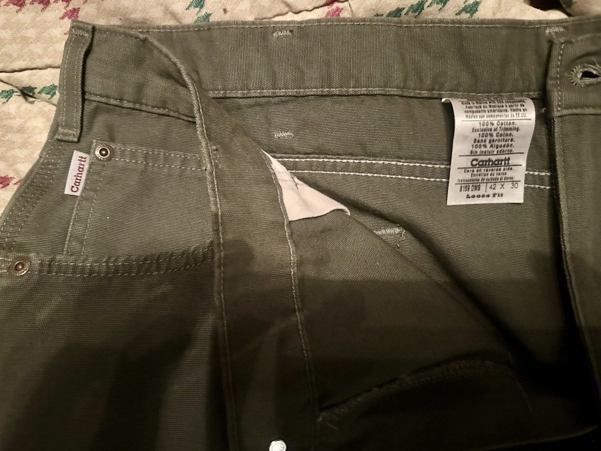 Carhartt Vintage Carhartt loose fit pants -Olive 42x30 Size US 42 / EU 58 - 2 Thumbnail