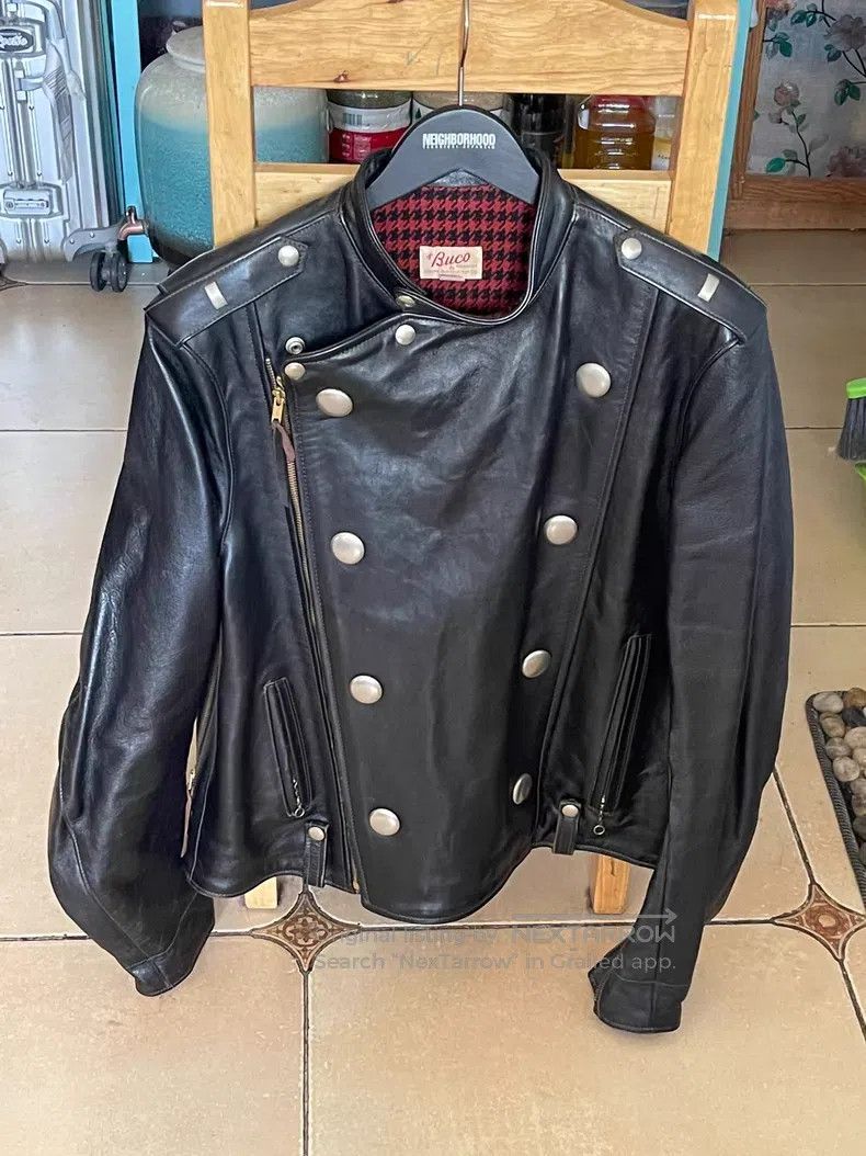 Buco Buco J31 double-breasted horseskin leather jacket Size US XXL / EU 58 / 5 - 1 Thumbnail