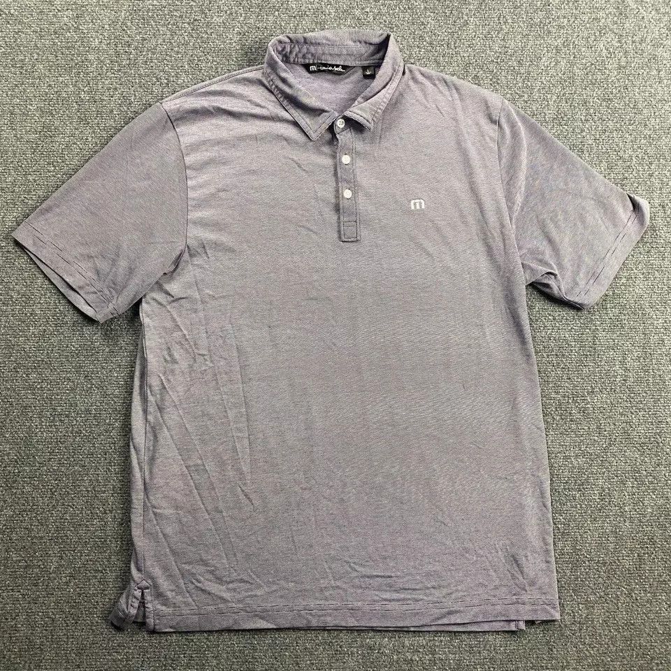 TravisMathew Travis Mathew Polo Shirt Men's Large Striped Pima Distressed Size US L / EU 52-54 / 3 - 1 Thumbnail