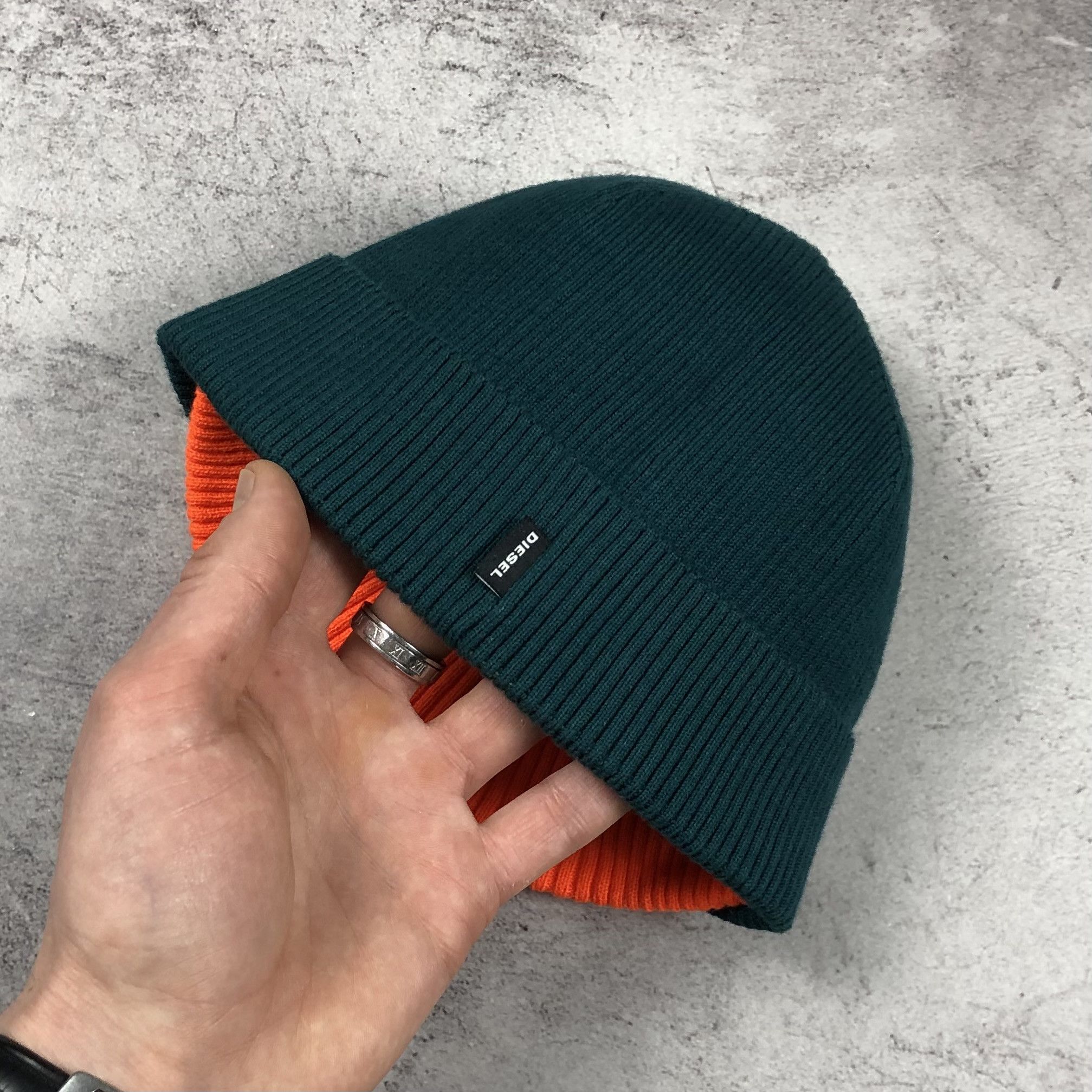 Diesel Diesel K-dobly Nylon Cotton Beanie Green Orange Ethiopia Hat Size ONE SIZE - 8 Thumbnail