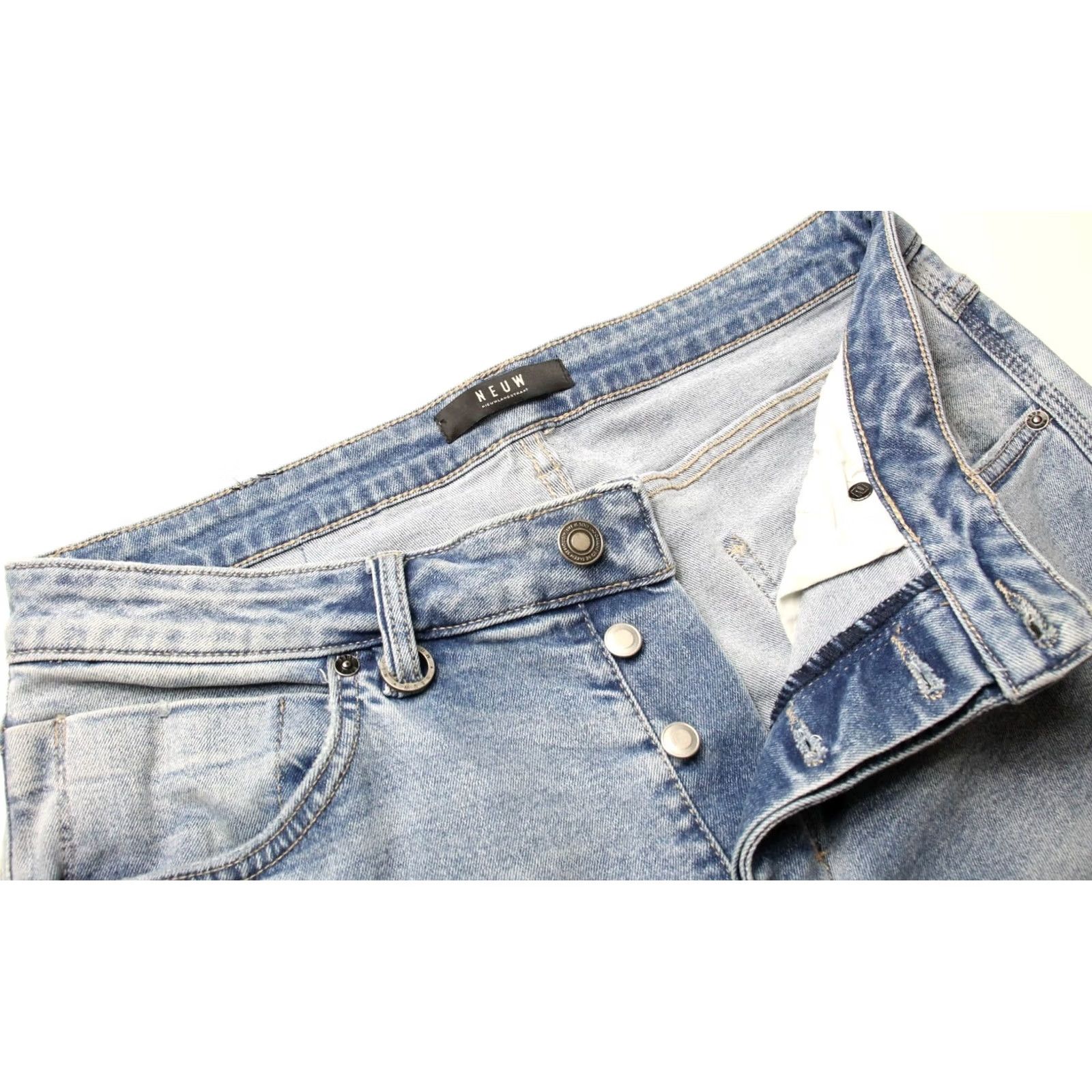 Vintage NEUW Iggy Skinny Jeans Men's W34/L32 Stretch Button Fly Fade Effect Jeans Size US 34 / EU 50 - 4 Thumbnail