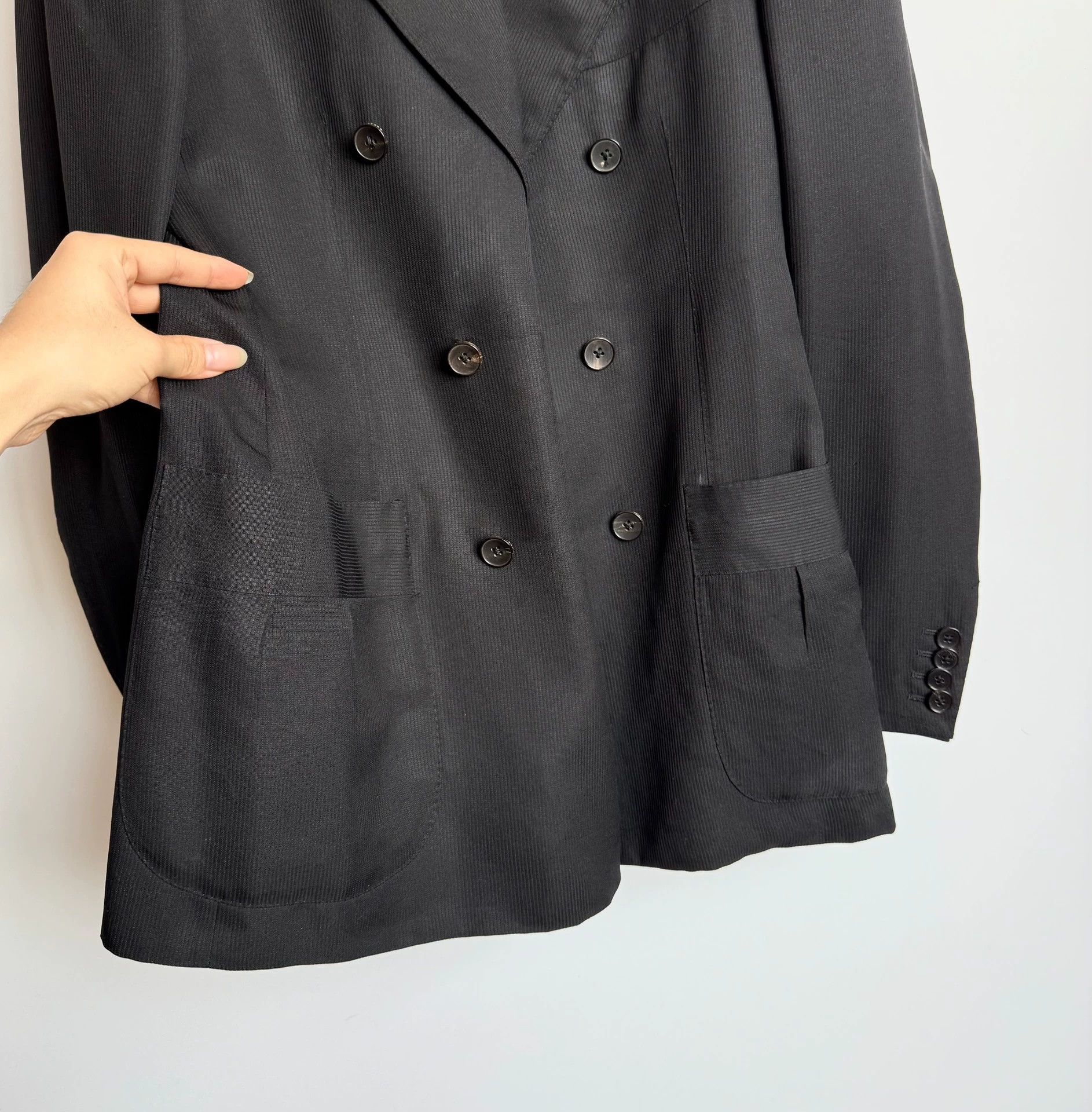 Gucci Gucci 100% Silk Double-Breasted Blazer 48 Size 48R - 4 Thumbnail