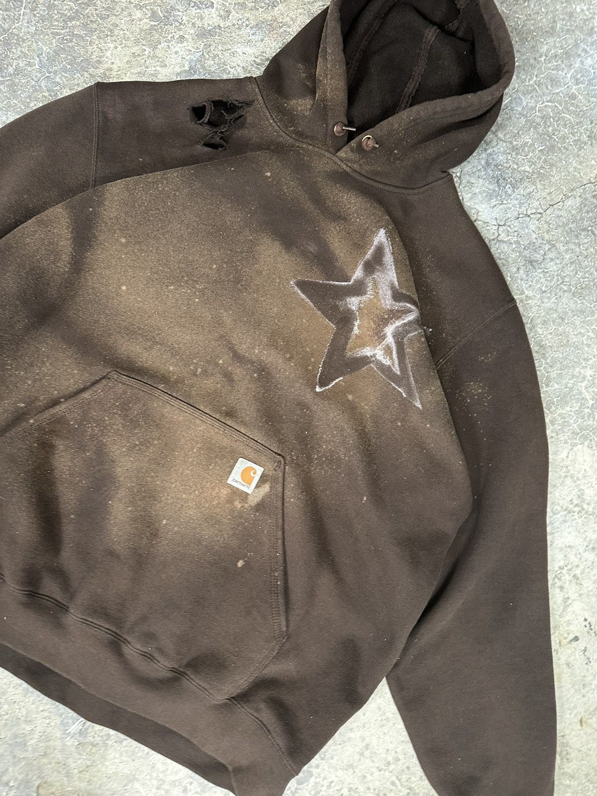 Carhartt × Vintage Vintage Distressed Carhartt Hoodie Size US XXL / EU 58 / 5 - 2 Thumbnail