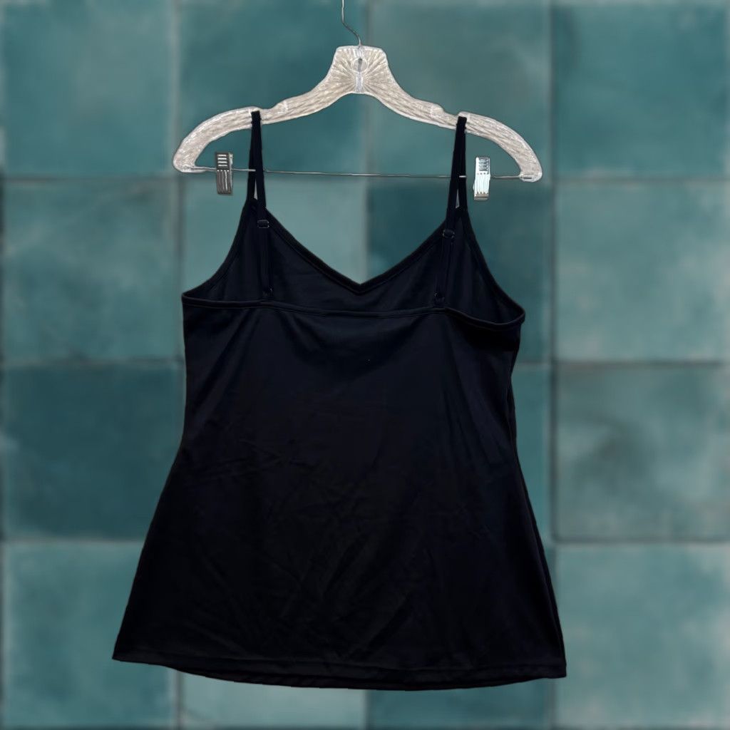 Vintage VINTAGE INC International Concepts Camisole Tank Top XL Black Slinky Stretch Basic Minimalist Fairy Shirt Womens Size XL / US 12-14 / IT 48-50 - 1 Thumbnail