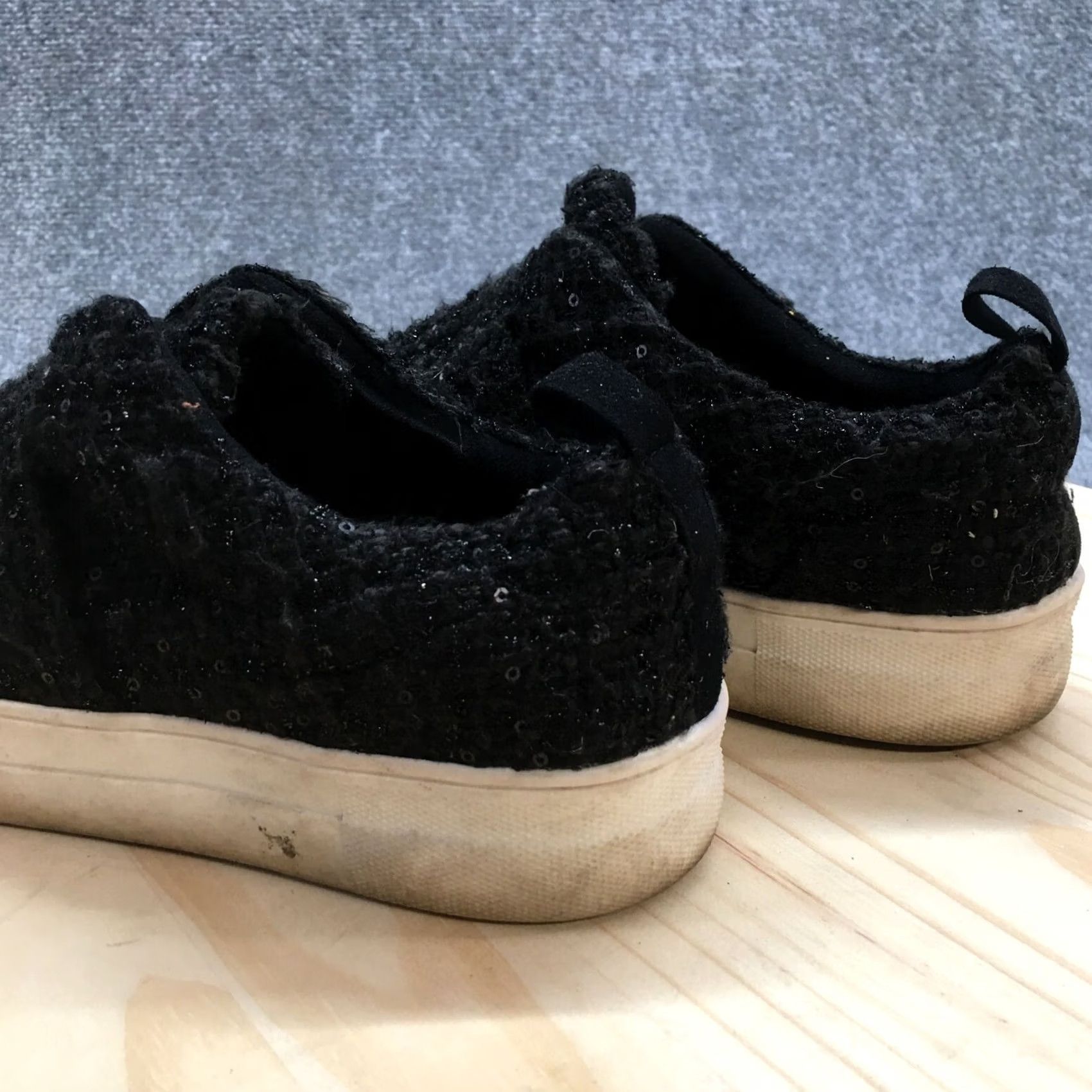 Dolce Vita Dolce Vita Womens Low Top Sneakers Black Fabric Snap Casual Comfort Shoes Size L / US 10 / IT 46 - 7 Thumbnail
