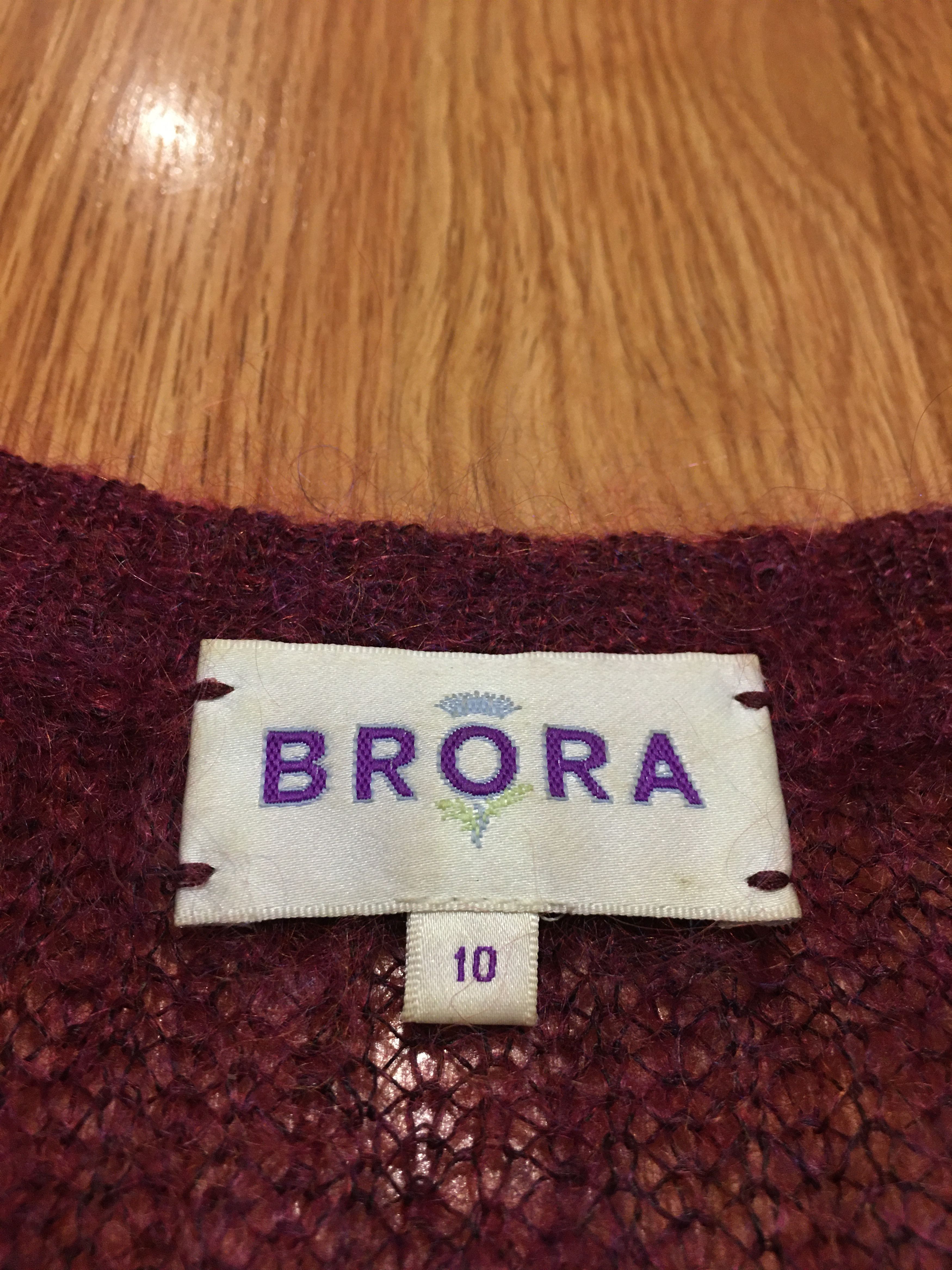 Other BRORA Superkid Mohair Knit Sweater Burgundy Size UK10 Size M / US 6-8 / IT 42-44 - 8 Thumbnail