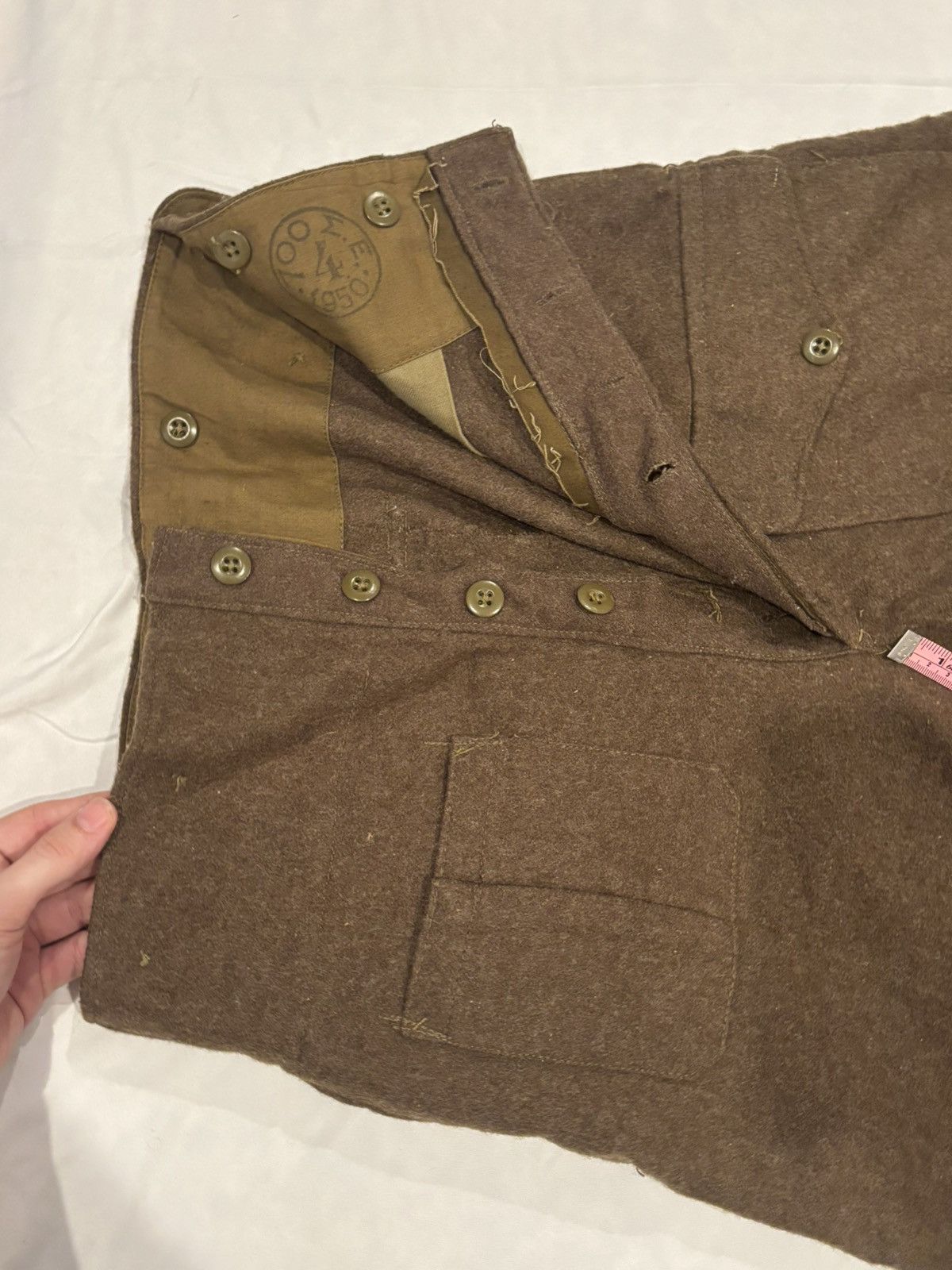 Other 1950s Military Wool Pants Size 30x29 High Waisted and Baggy! Size US 30 / EU 46 - 10 Thumbnail