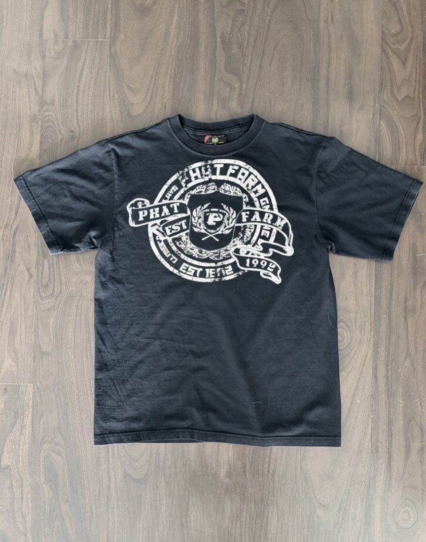 Phat Farm Y2K PHAT FARM Hip Hop Streetwear Baggy Black Graphic Tee Size US XL / EU 56 / 4 - 3 Thumbnail