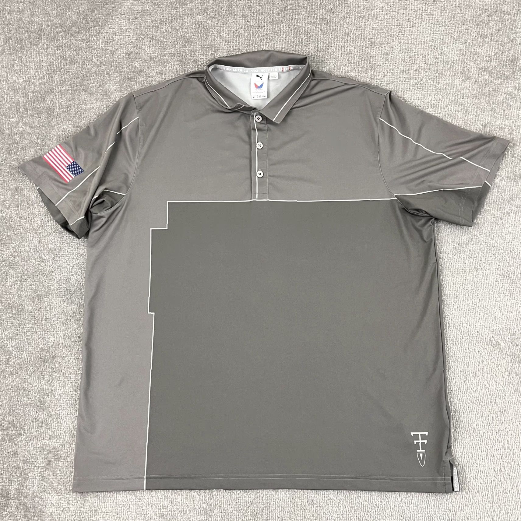 Puma Puma Polo Shirt Mens XL Gray Volition America USA Flag Golf Sport Polo Shirt Mens XL Gray Volition America USA Flag Golf Sport Size US XL / EU 56 / 4 - 2 Thumbnail