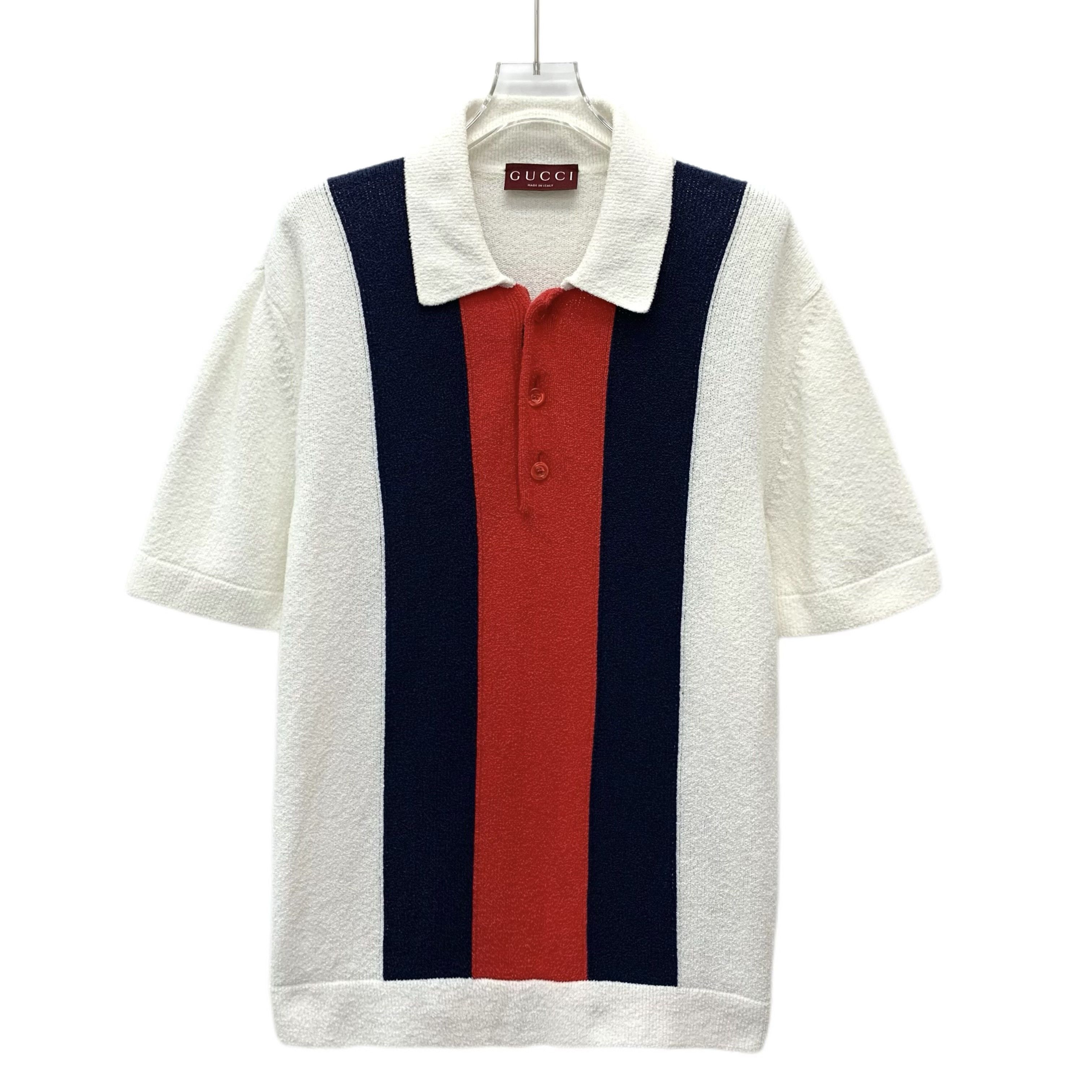 Gucci Lido Striped Polo Shirt (Size M)