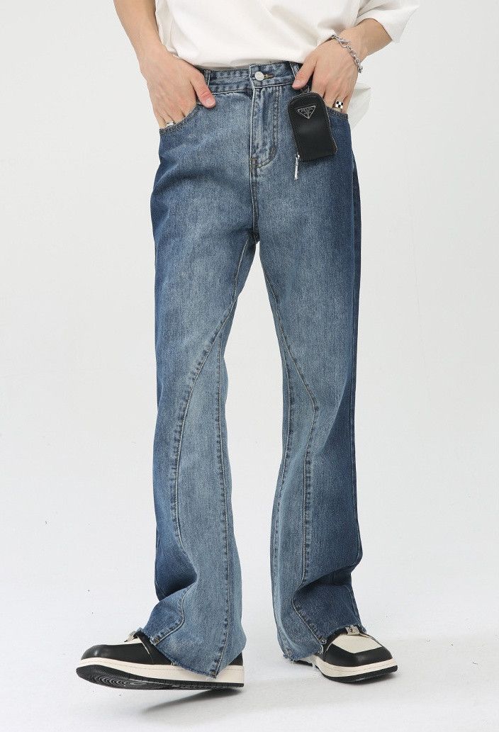 Japanese Brand × Vintage Gradient flared straight-leg casual jeans Size US 32 / EU 48 - 3 Thumbnail