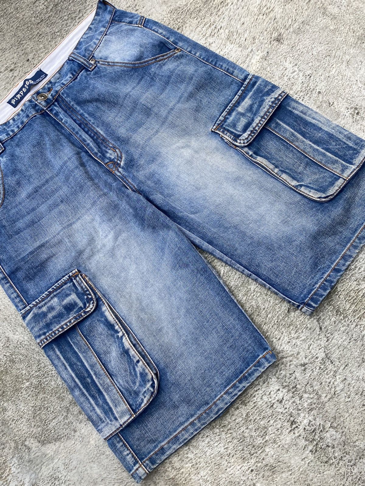 Other Cargo Denim Washed Blue Jorts Play Bigg Size US 36 / EU 52 - 4 Thumbnail