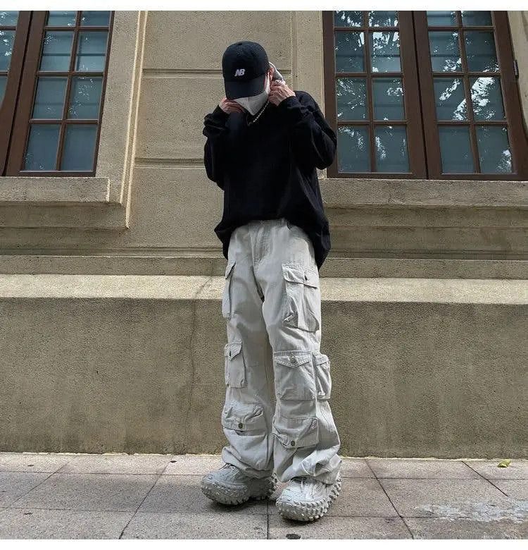 image of Avant Garde Multi-Pocket Pants in White, Men's (Size 34)