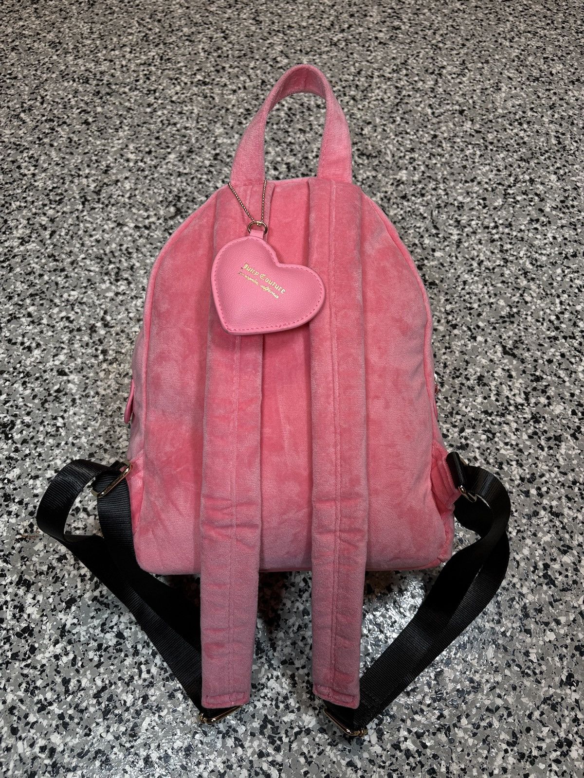 Juicy Couture Vintage Y2K Juicy Couture Velvet Hot Pink Bedazzled Backpack Size ONE SIZE - 2 Thumbnail