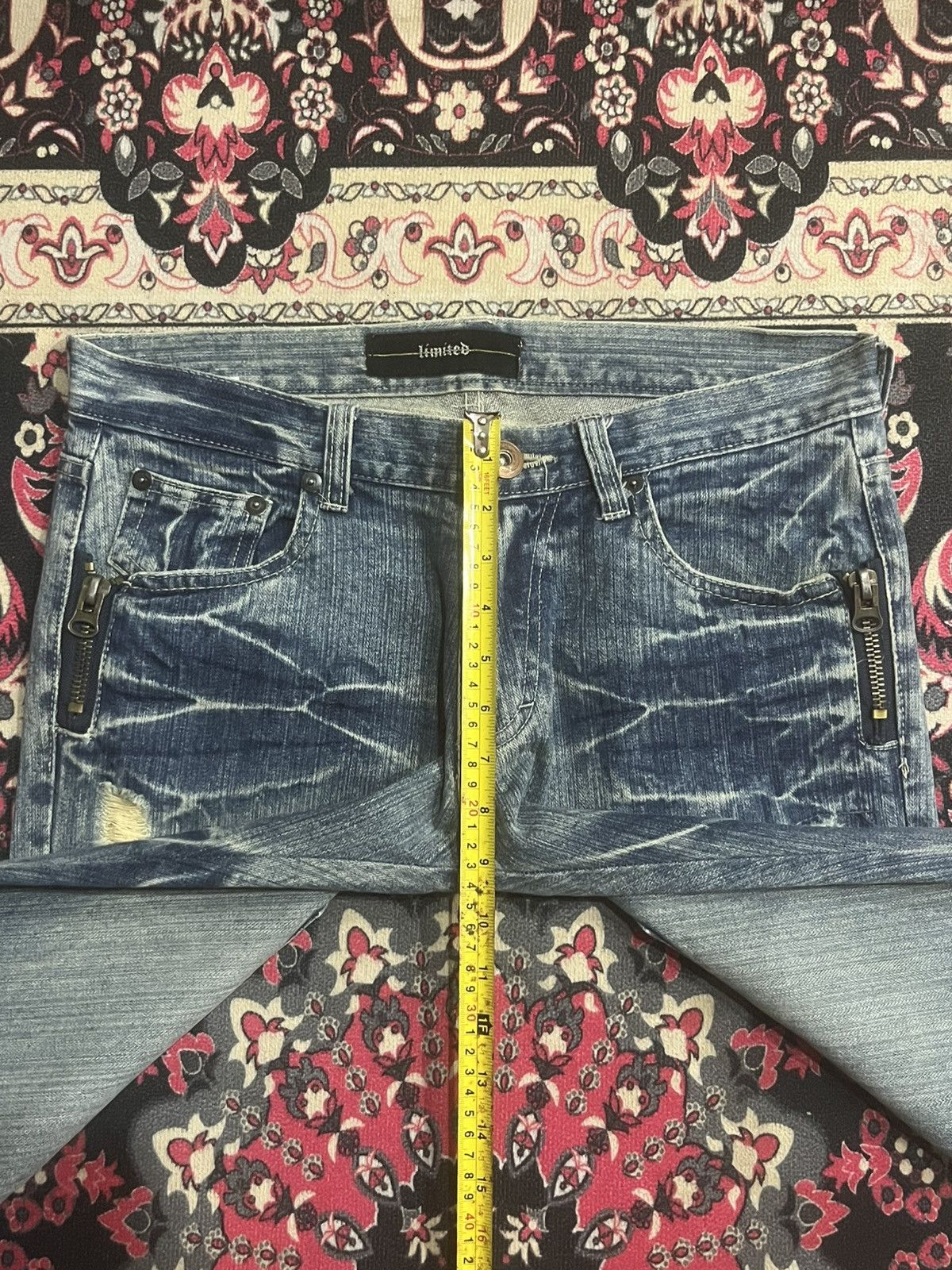 Le Grande Bleu (L.G.B.) Japanese Limited Dystopian Distress Blue Washed Grunge Jeans Size US 32 / EU 48 - 11 Thumbnail
