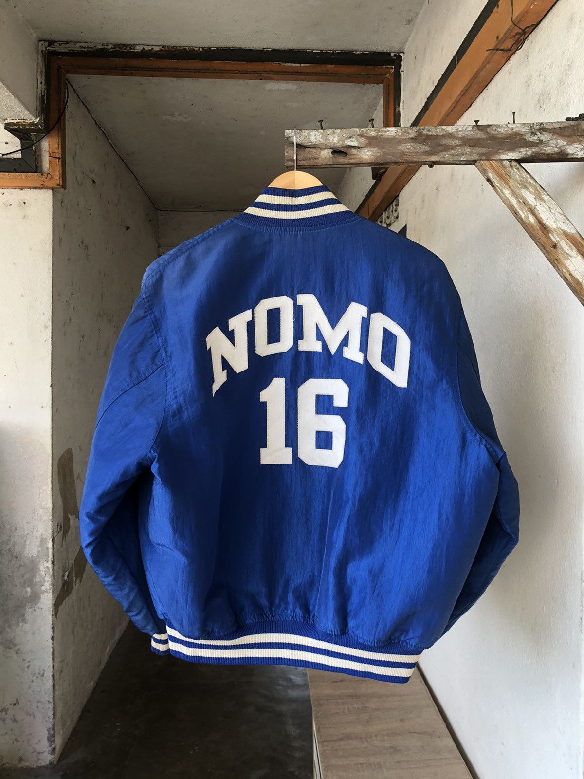 新品 タグ付き 非売品 90s MLB Dodgers ジャケット NOMO M Hideo Nomo LA Dodgers MLB Jacket Satin Starter Style Japan