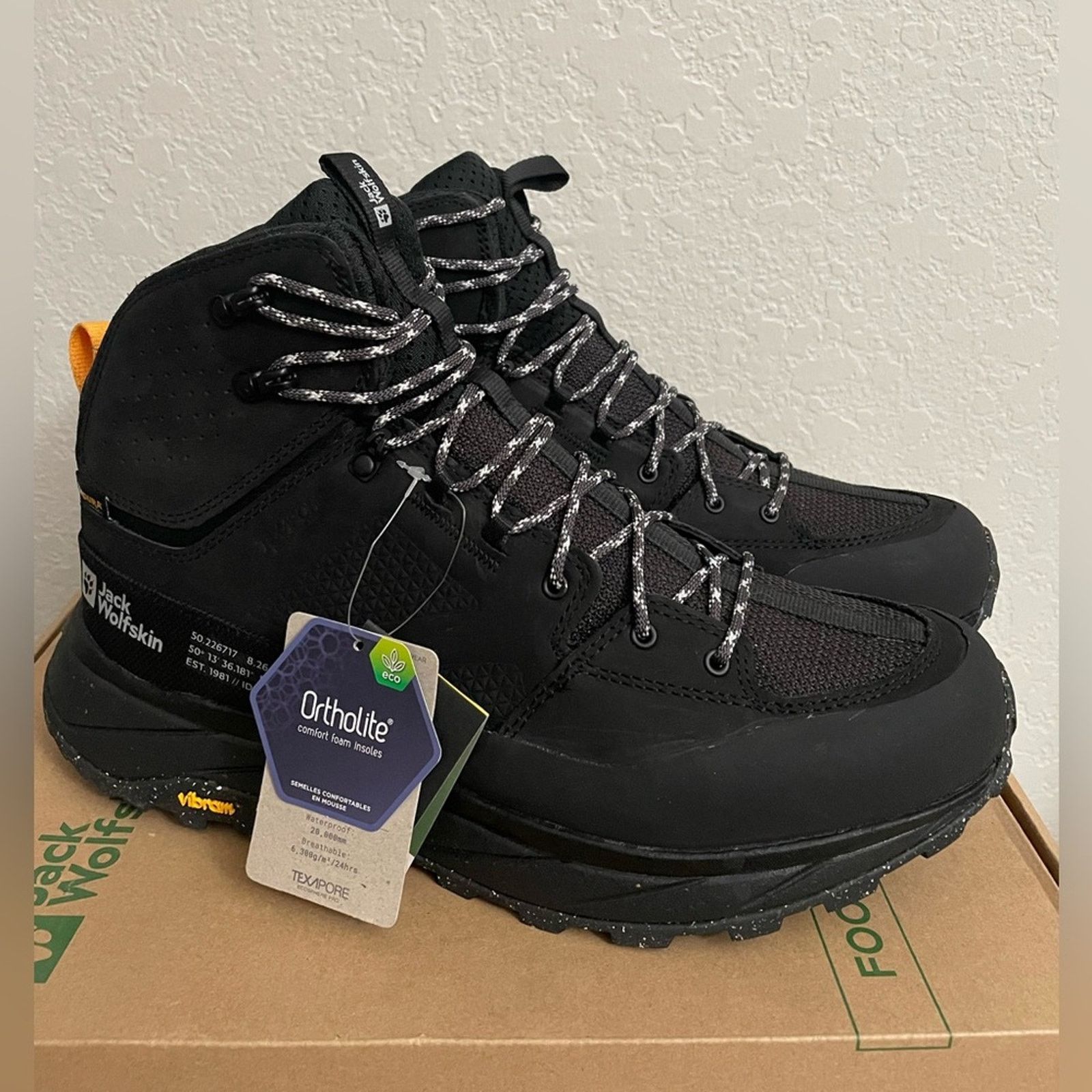 Vintage Jack Wolfskin Terraquest Texapore Hiking Shoe Black Men 11.5 Size US 11.5 / EU 44-45 - 1 Thumbnail
