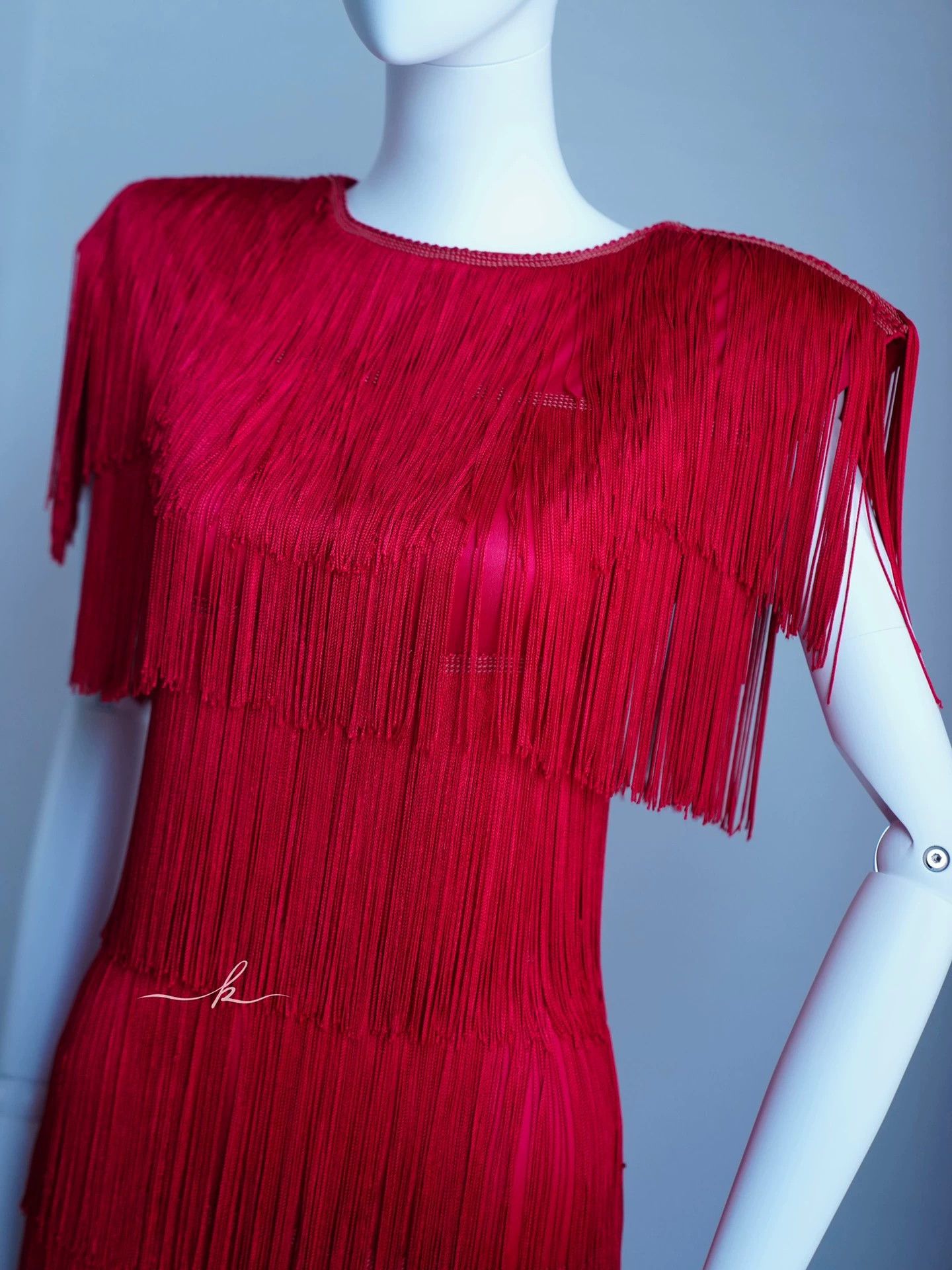 Vintage American Vintage Scarlet Red Flapper Dress S/XS Size S / US 4 / IT 40 - 9 Thumbnail