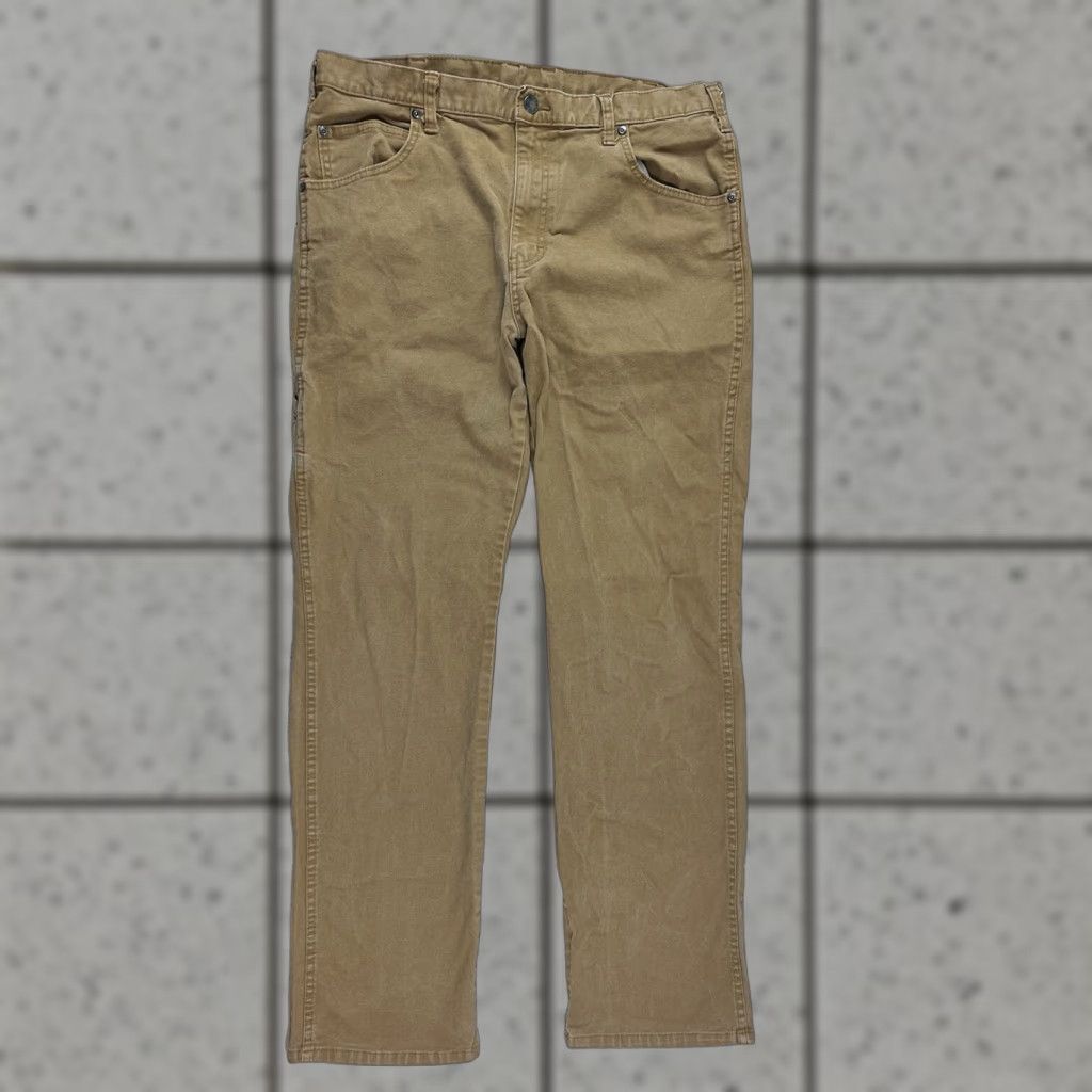 Dickies Dickies Jeans Carpenter 34x32 Brown Straight Leg Work Wear Pants Mens Regular Inseam 32 Brown Pockets Easy Care Size US 34 / EU 50 - 1 Thumbnail
