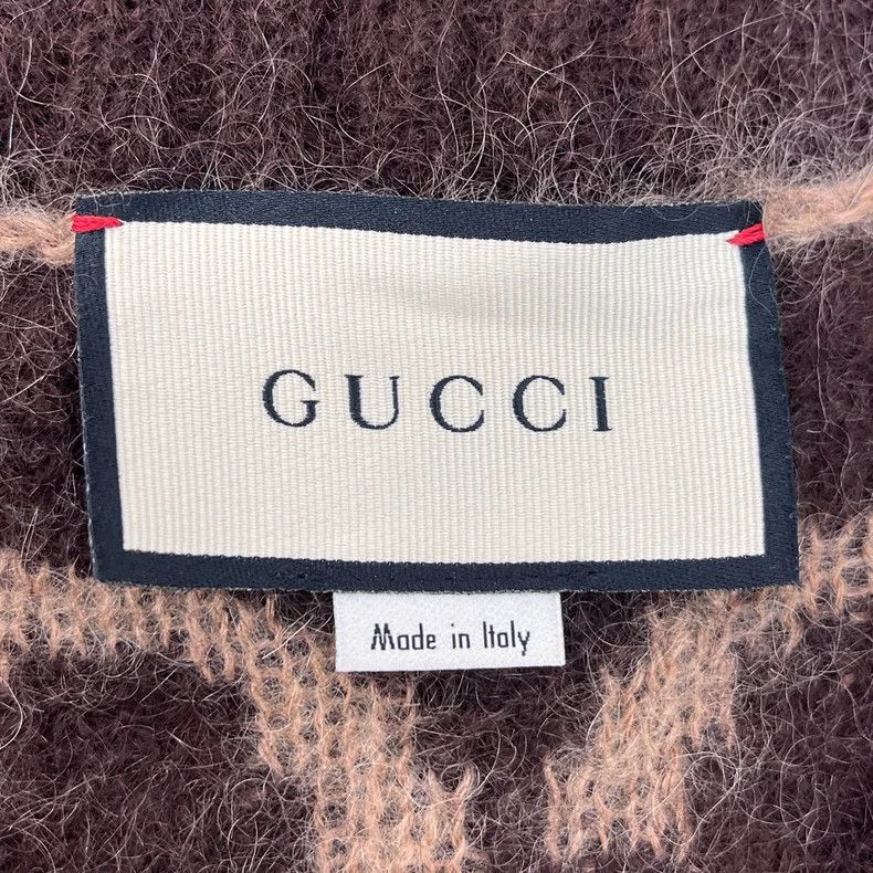 Gucci Gucci Coffee-colored classic logo horsehair sweater 2502-Ne Size US L / EU 52-54 / 3 - 5 Thumbnail