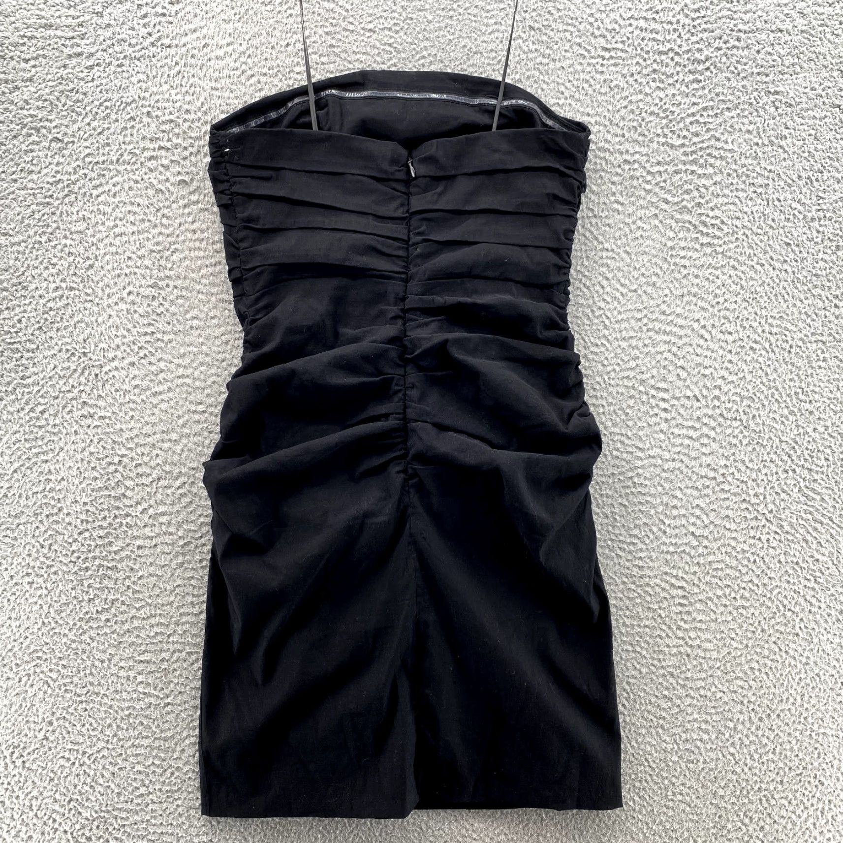 Anthropologie VINTAGE Anthropologie Dress Women's Large Black Mini Ruched Going Out Disco Goth Wedding Size L / US 10 / IT 46 - 4 Thumbnail